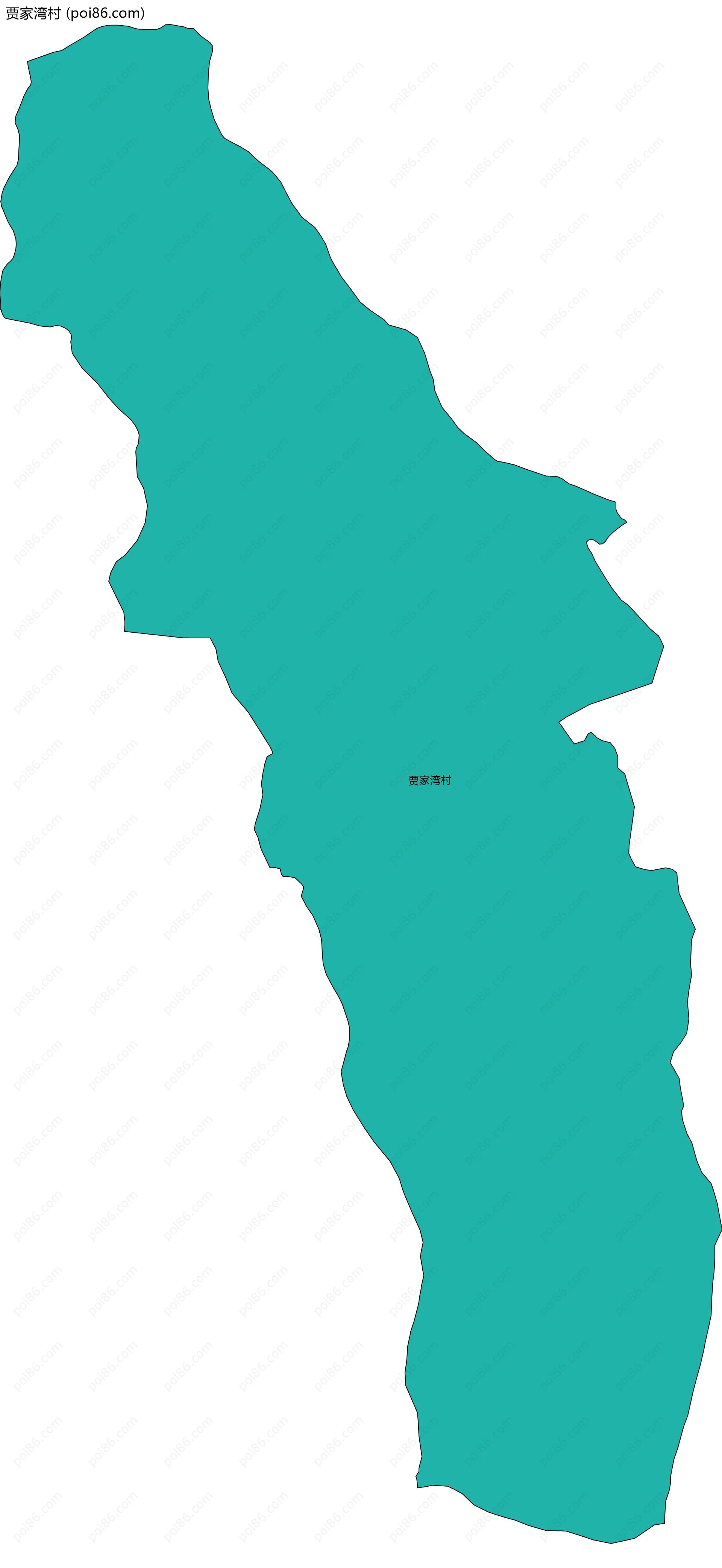 贾家湾村边界地图