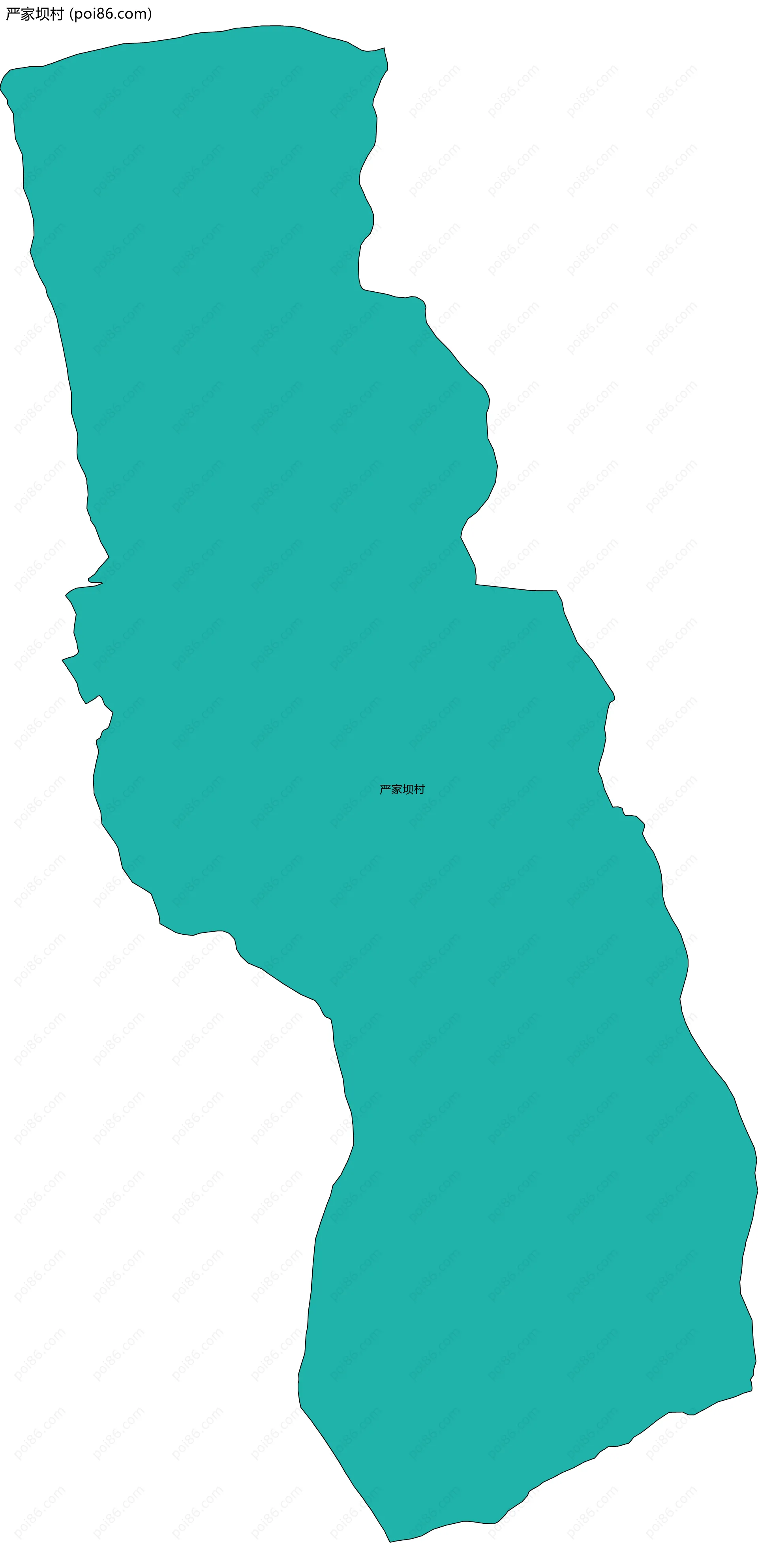 严家坝村边界地图