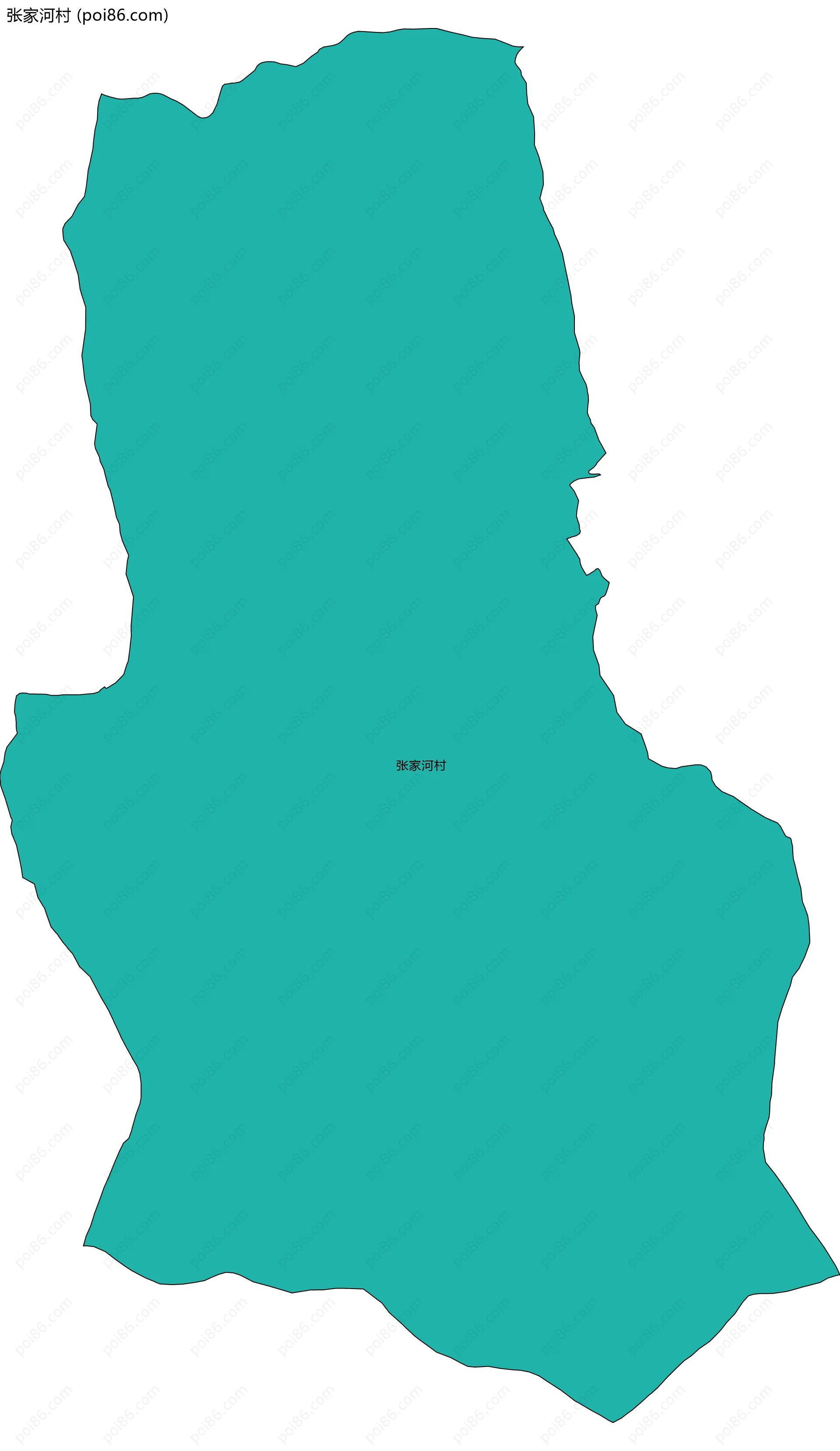 张家河村边界地图