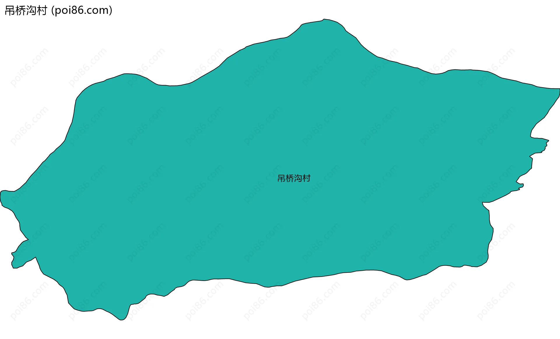 吊桥沟村边界地图