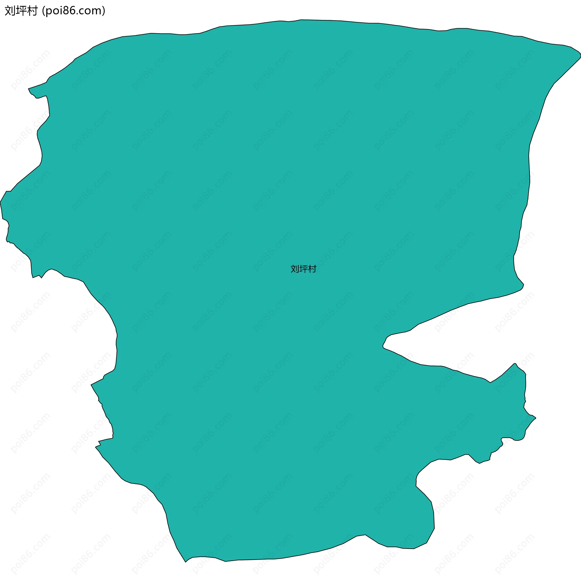 刘坪村边界地图