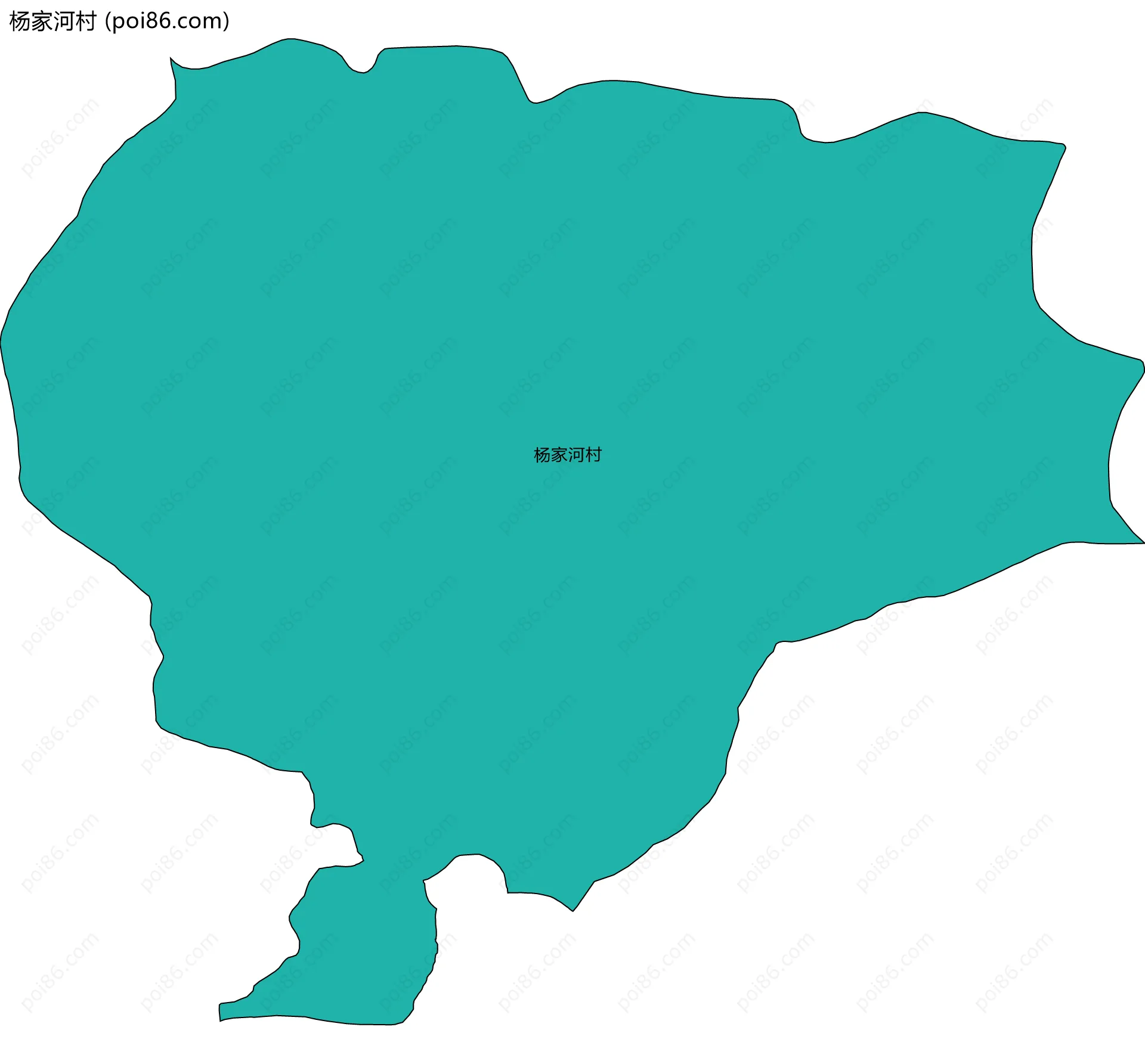 杨家河村边界地图