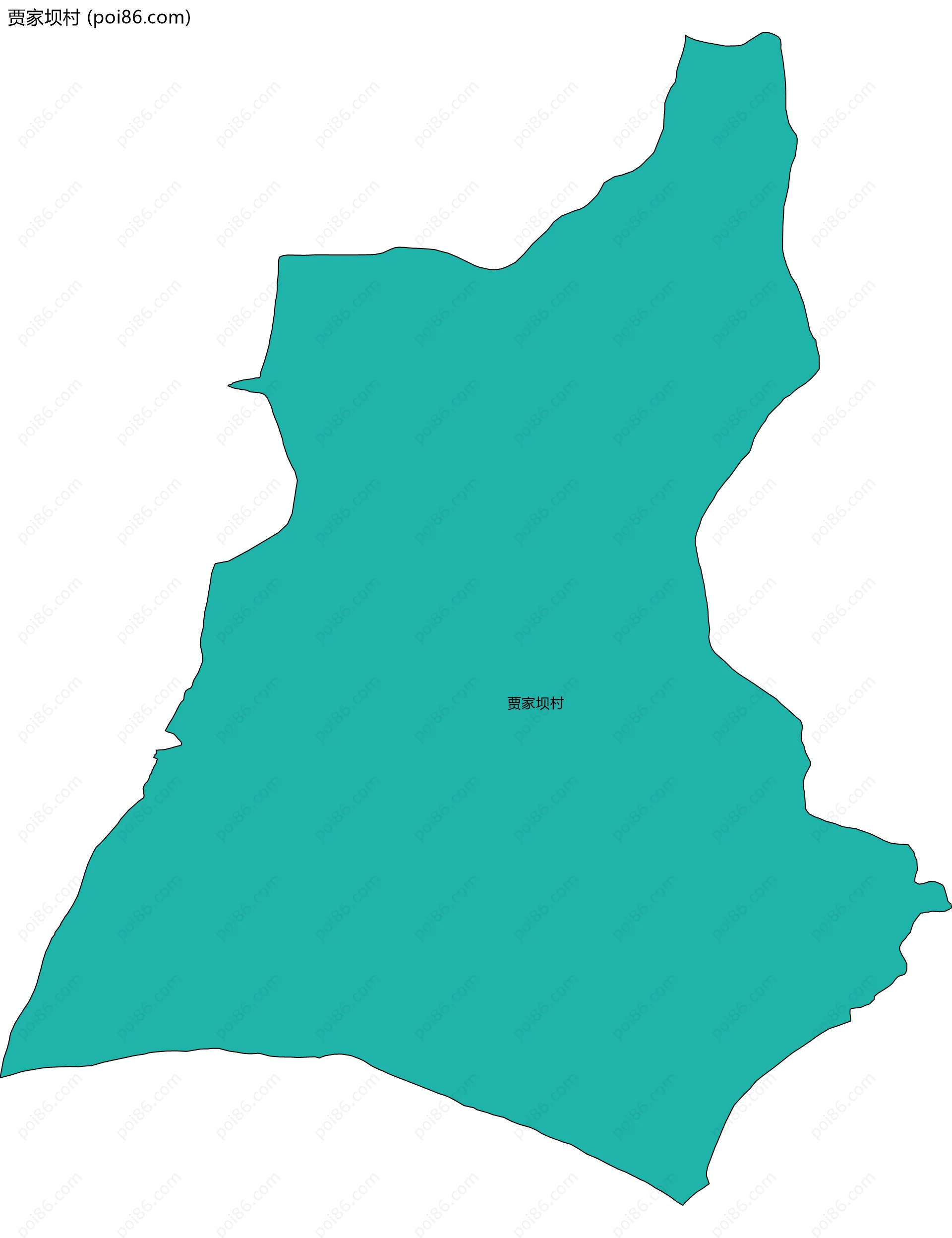 贾家坝村边界地图