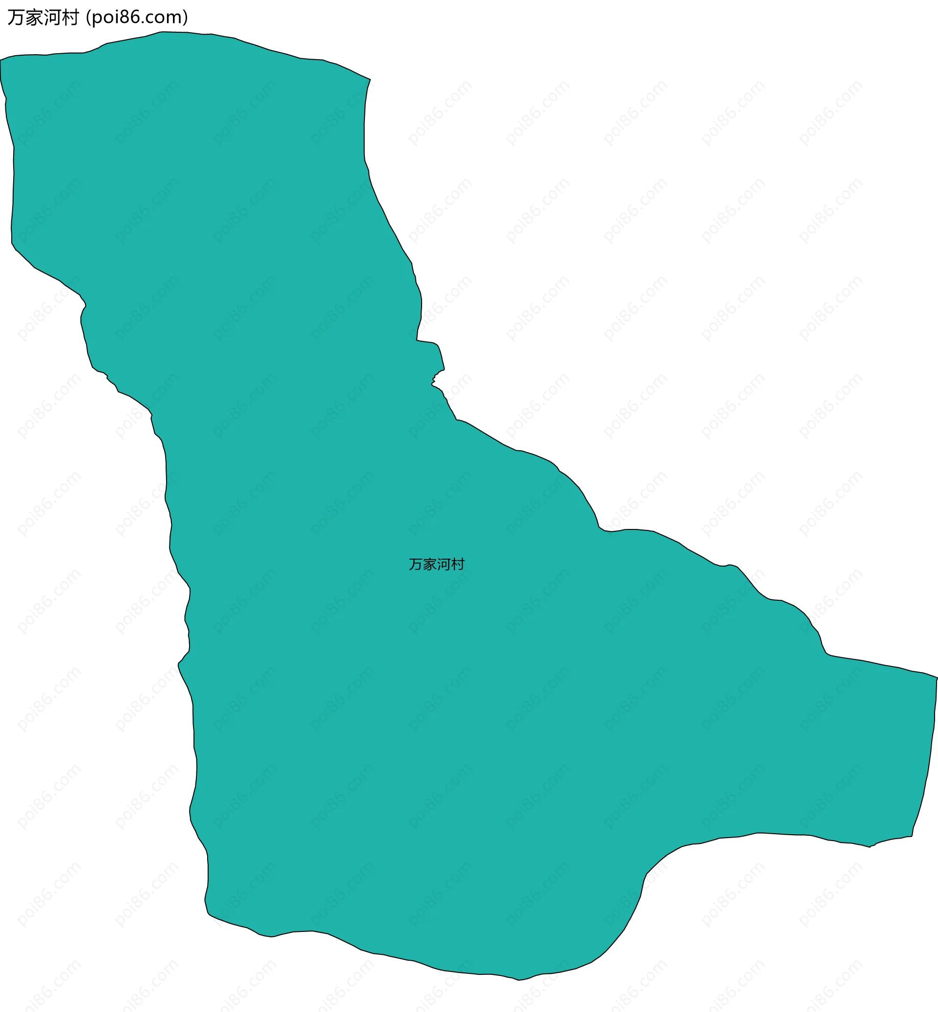 万家河村边界地图