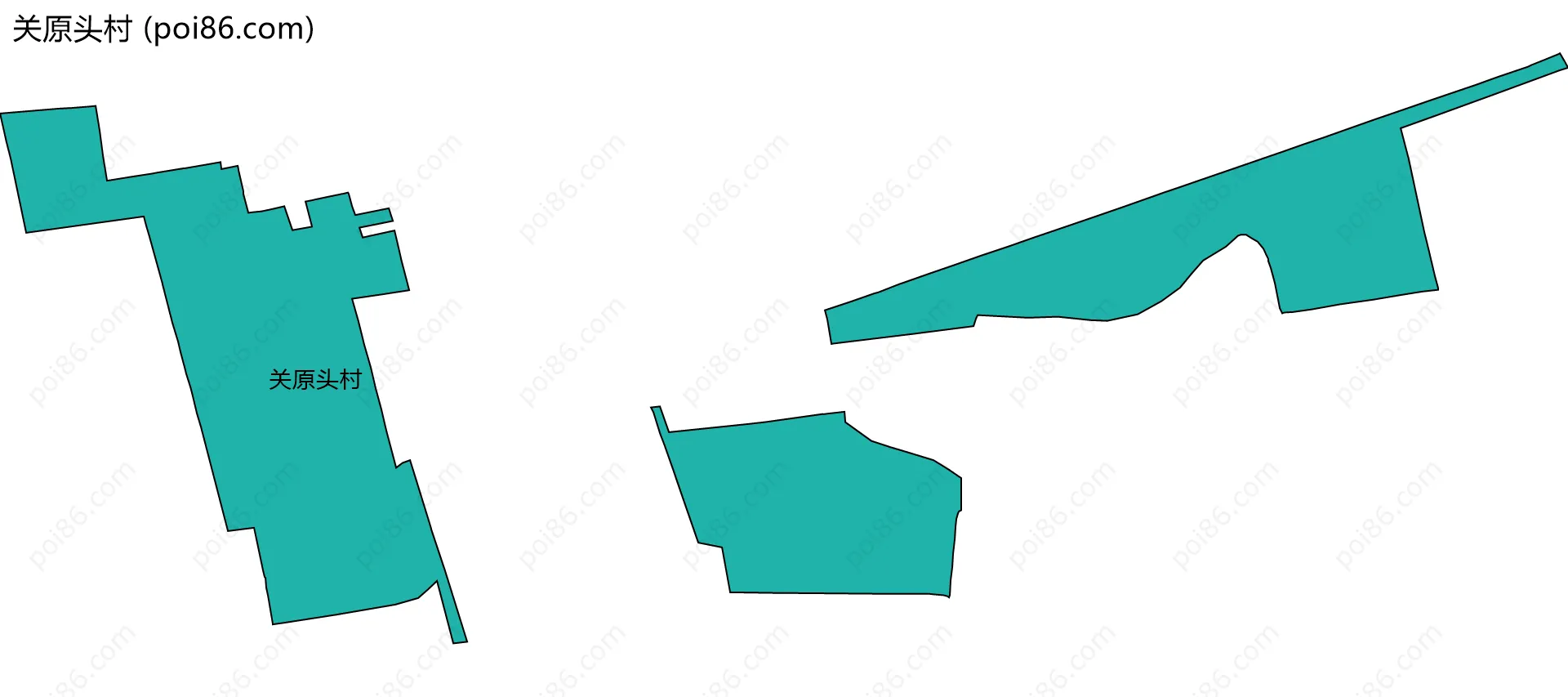 关原头村边界地图