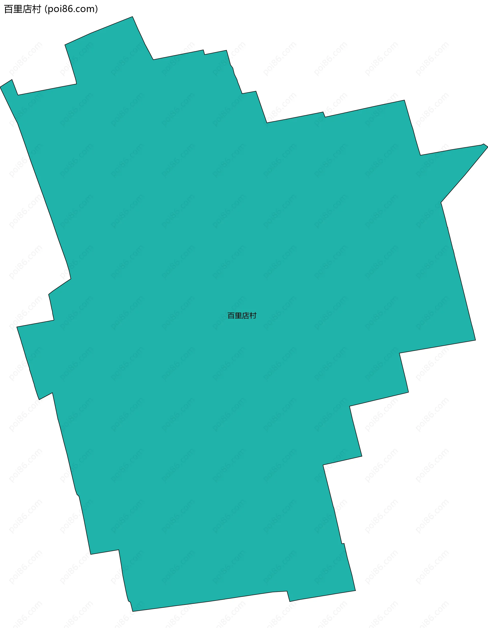 百里店村边界地图