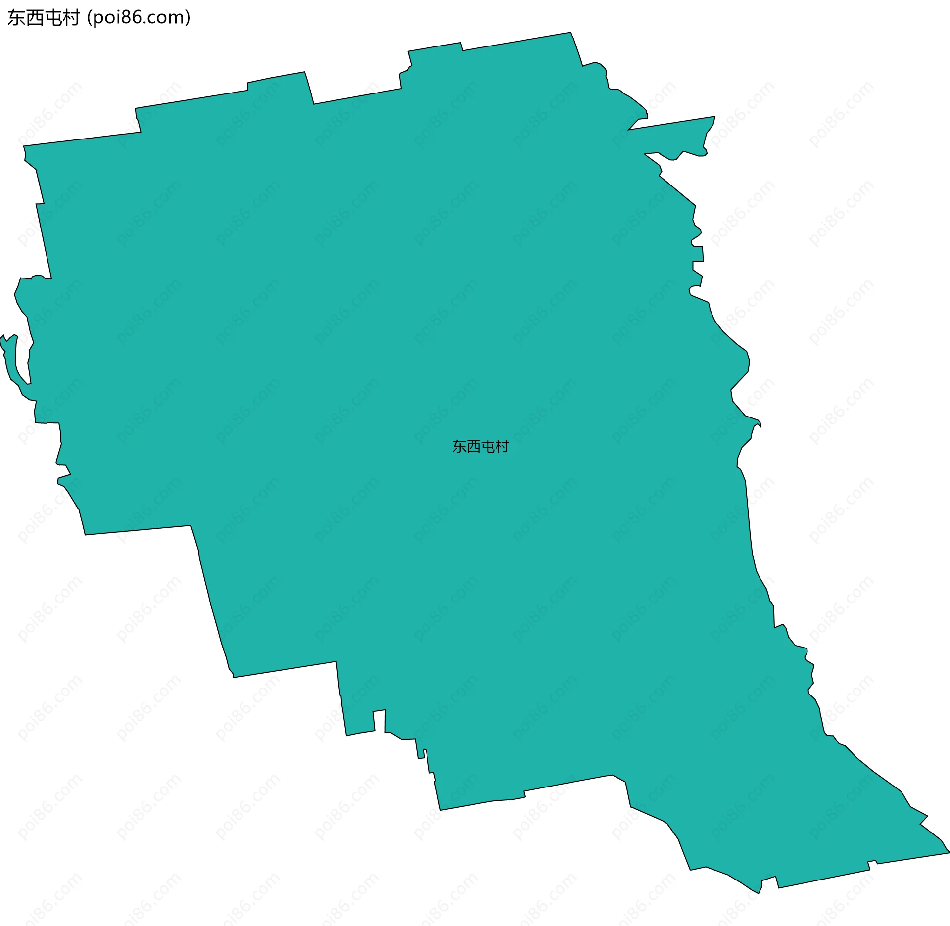 东西屯村边界地图