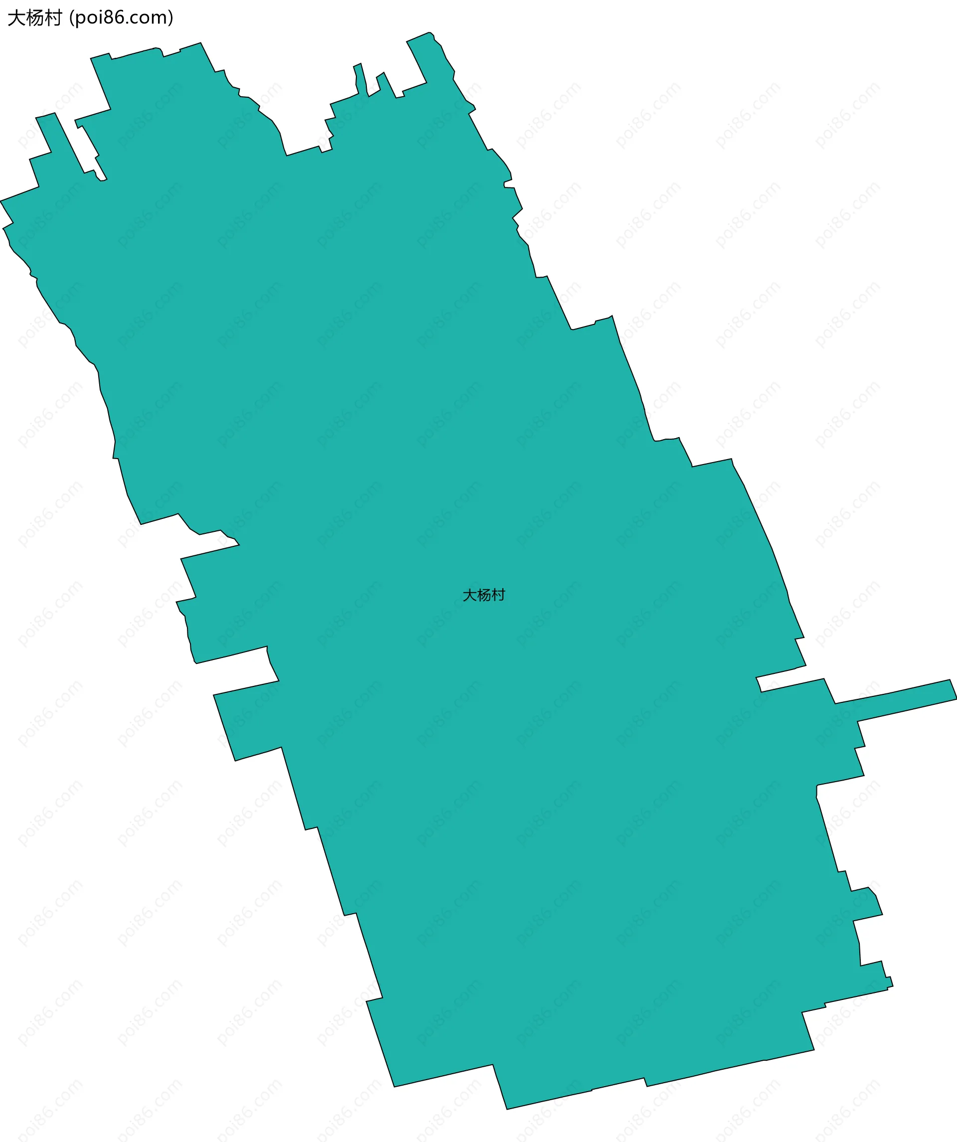 大杨村边界地图