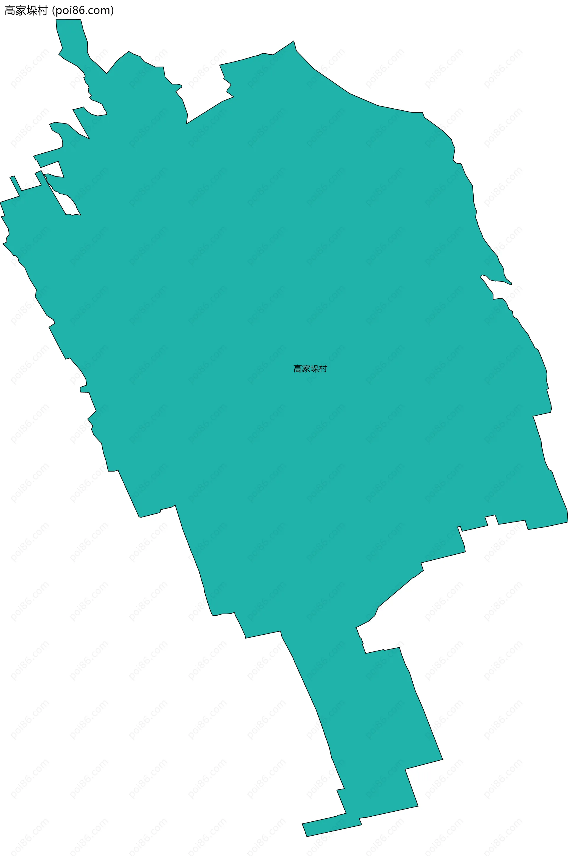 高家垛村边界地图