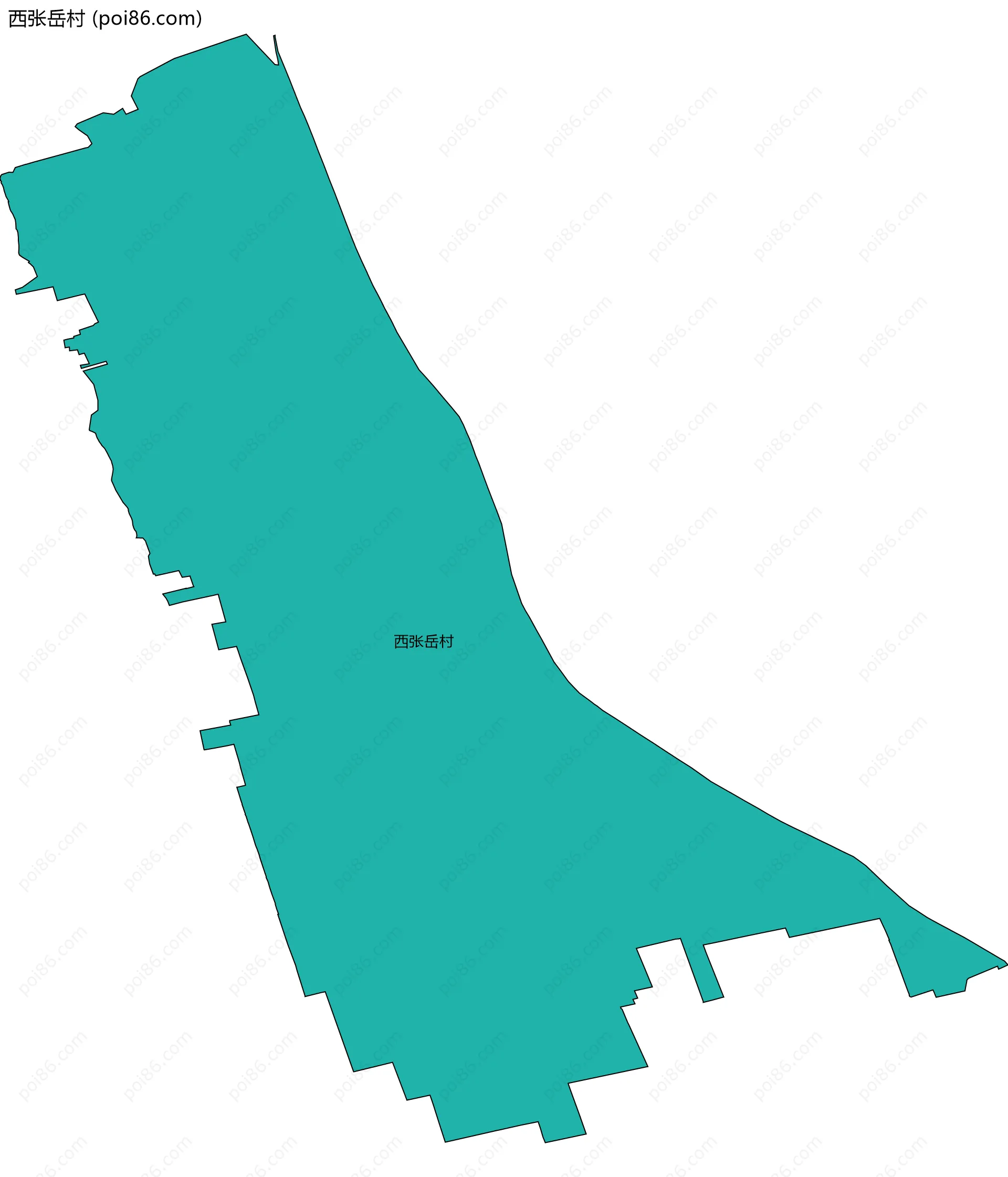 西张岳村边界地图