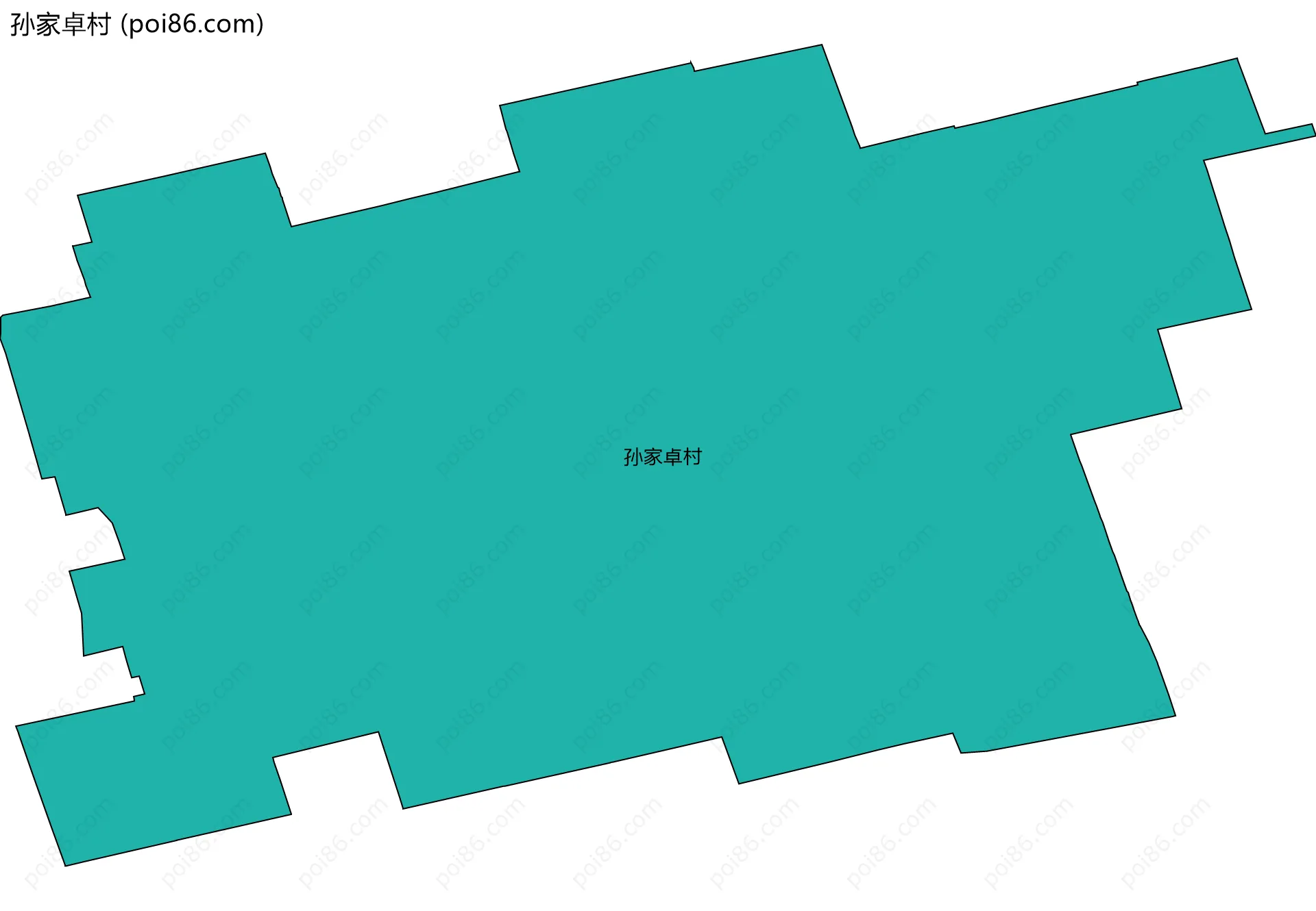 孙家卓村边界地图