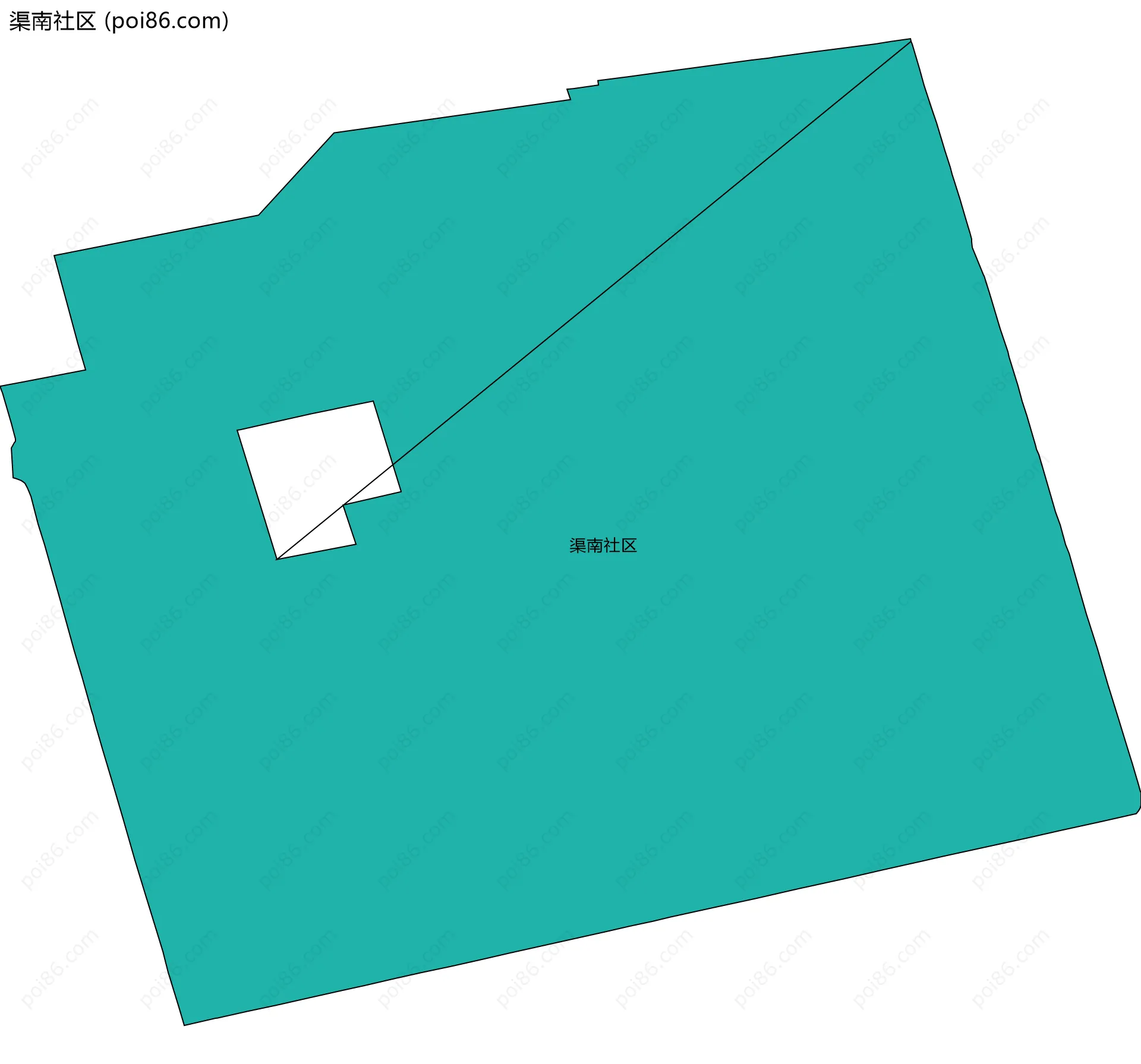渠南社区边界地图