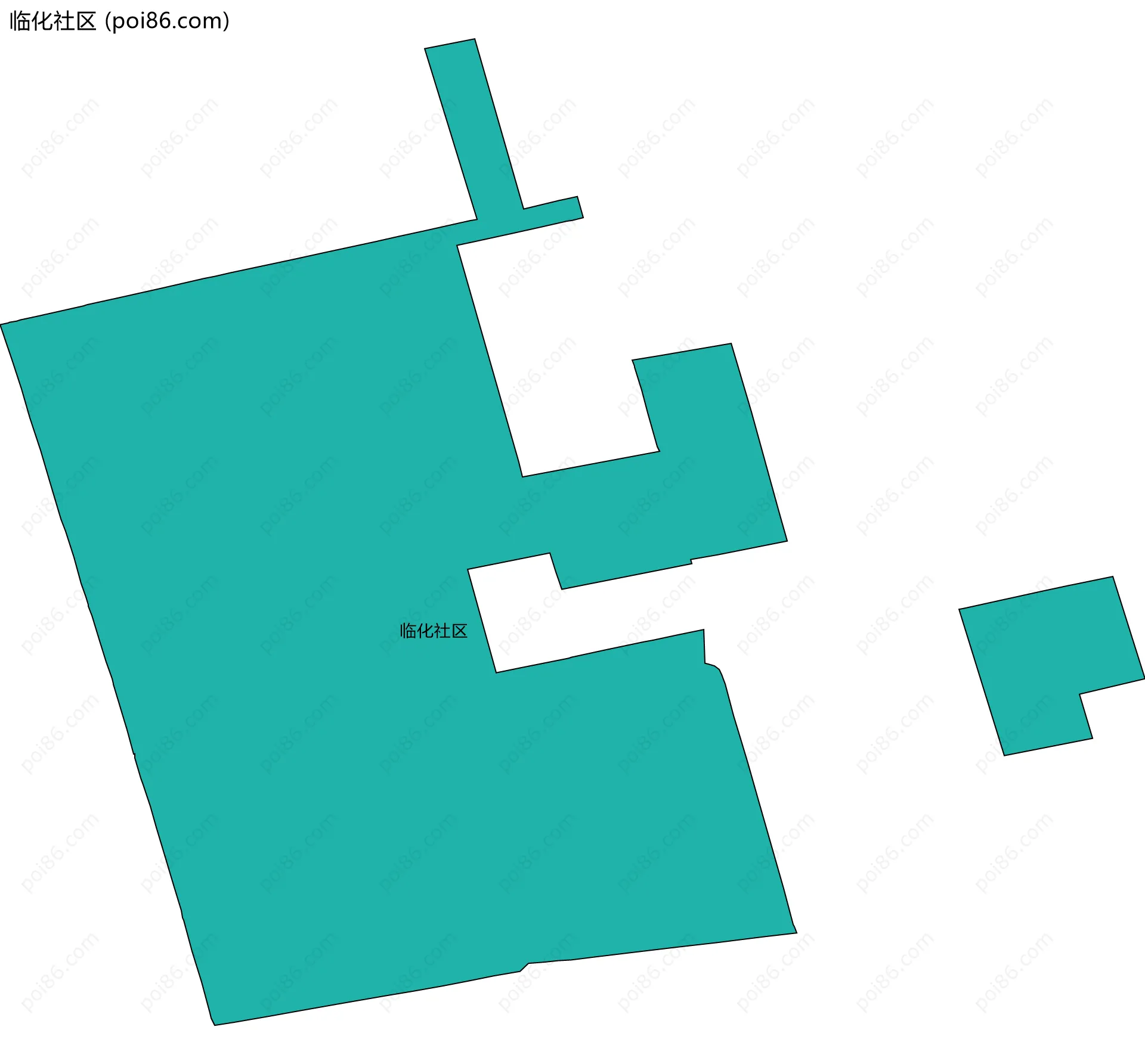 临化社区边界地图