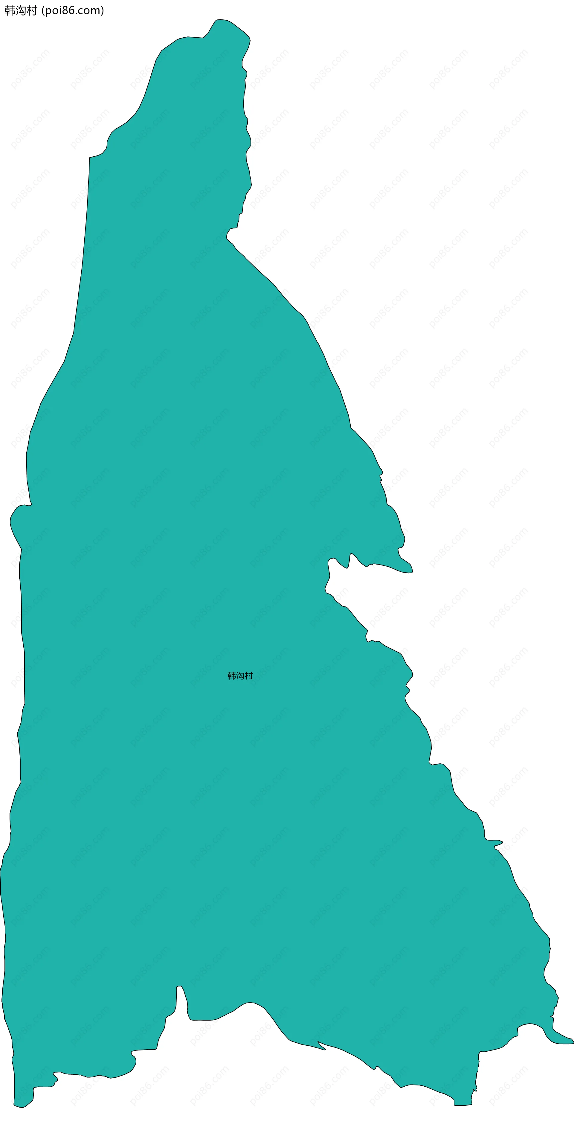 韩沟村边界地图