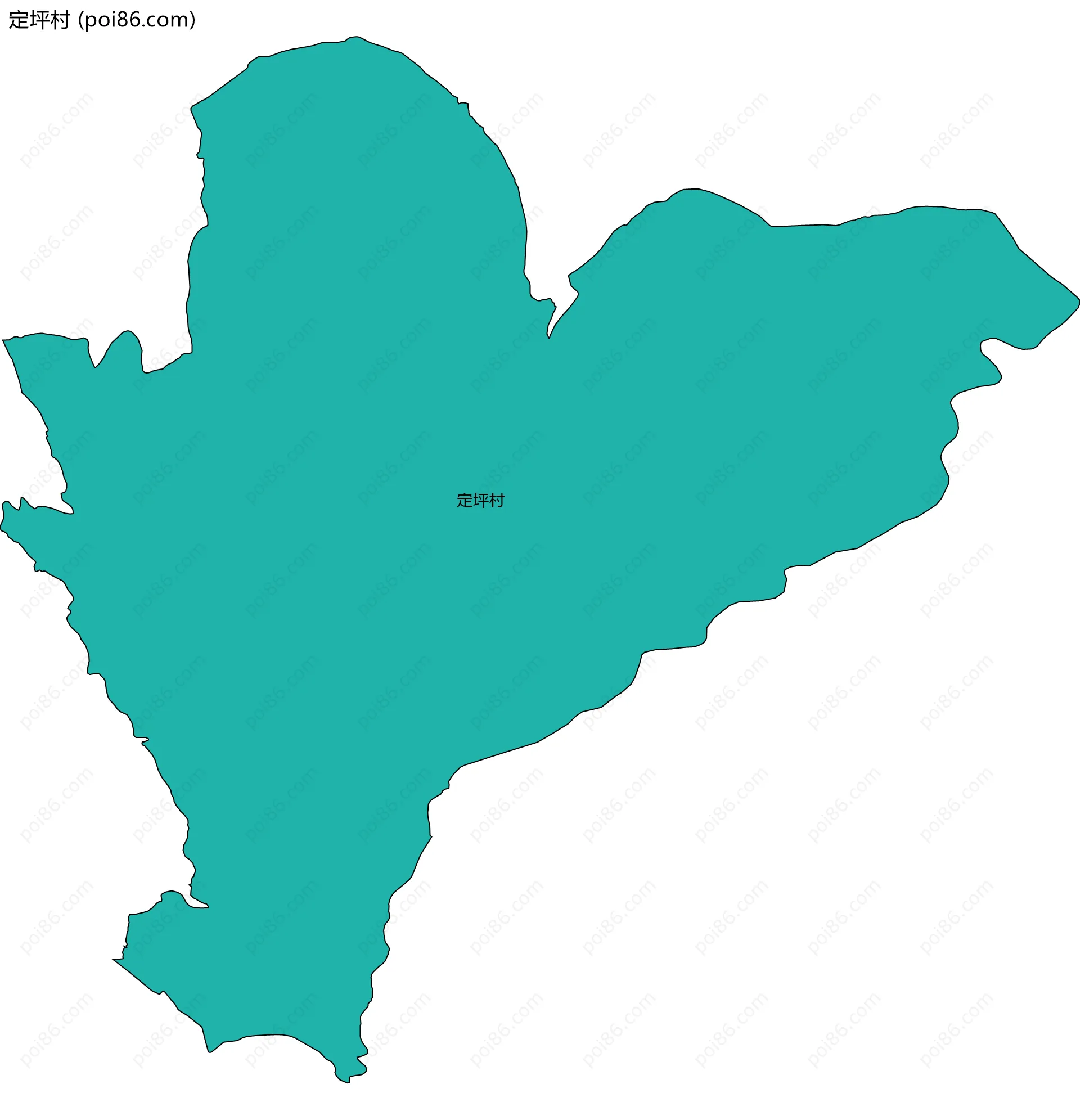 定坪村边界地图