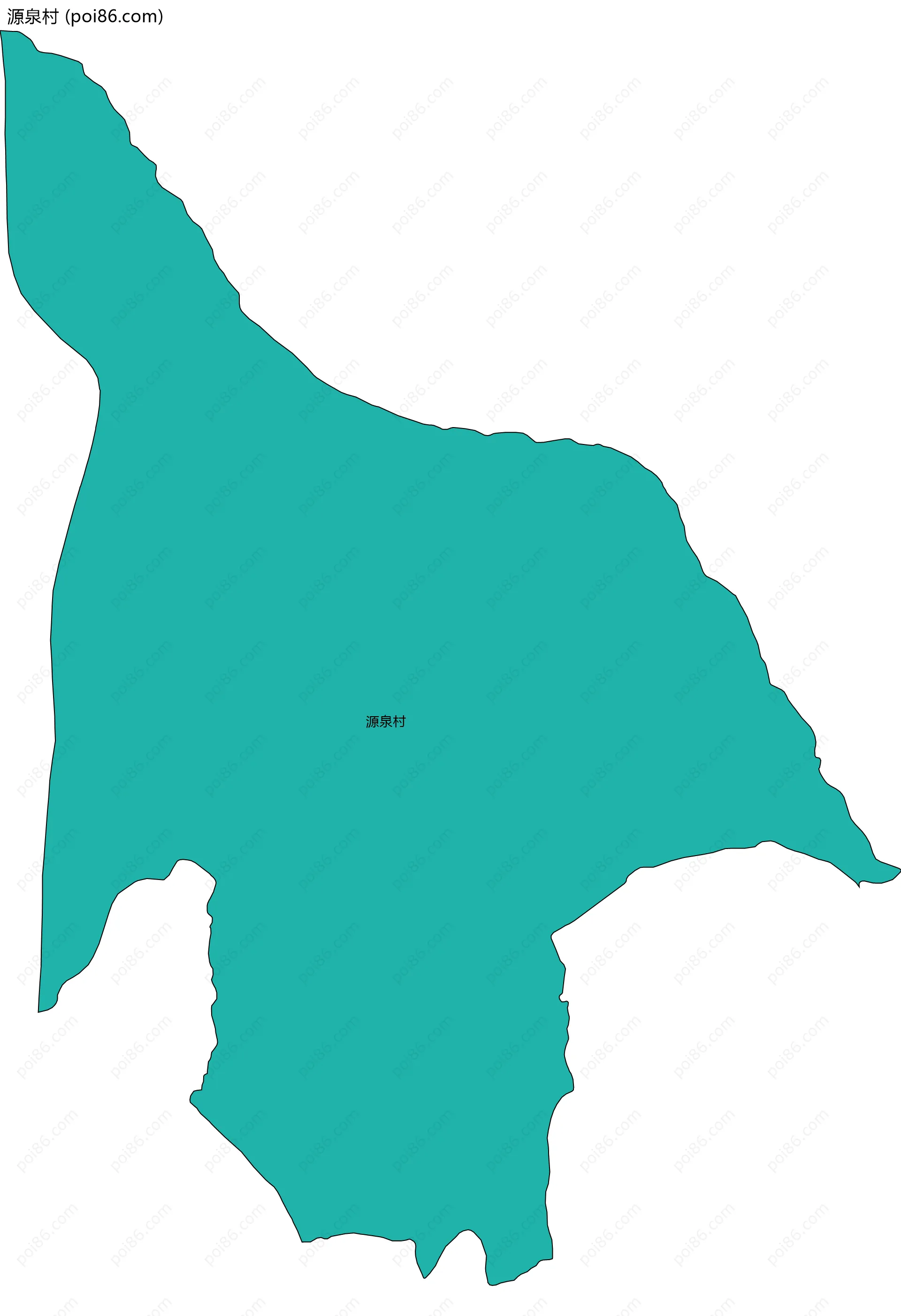 源泉村边界地图