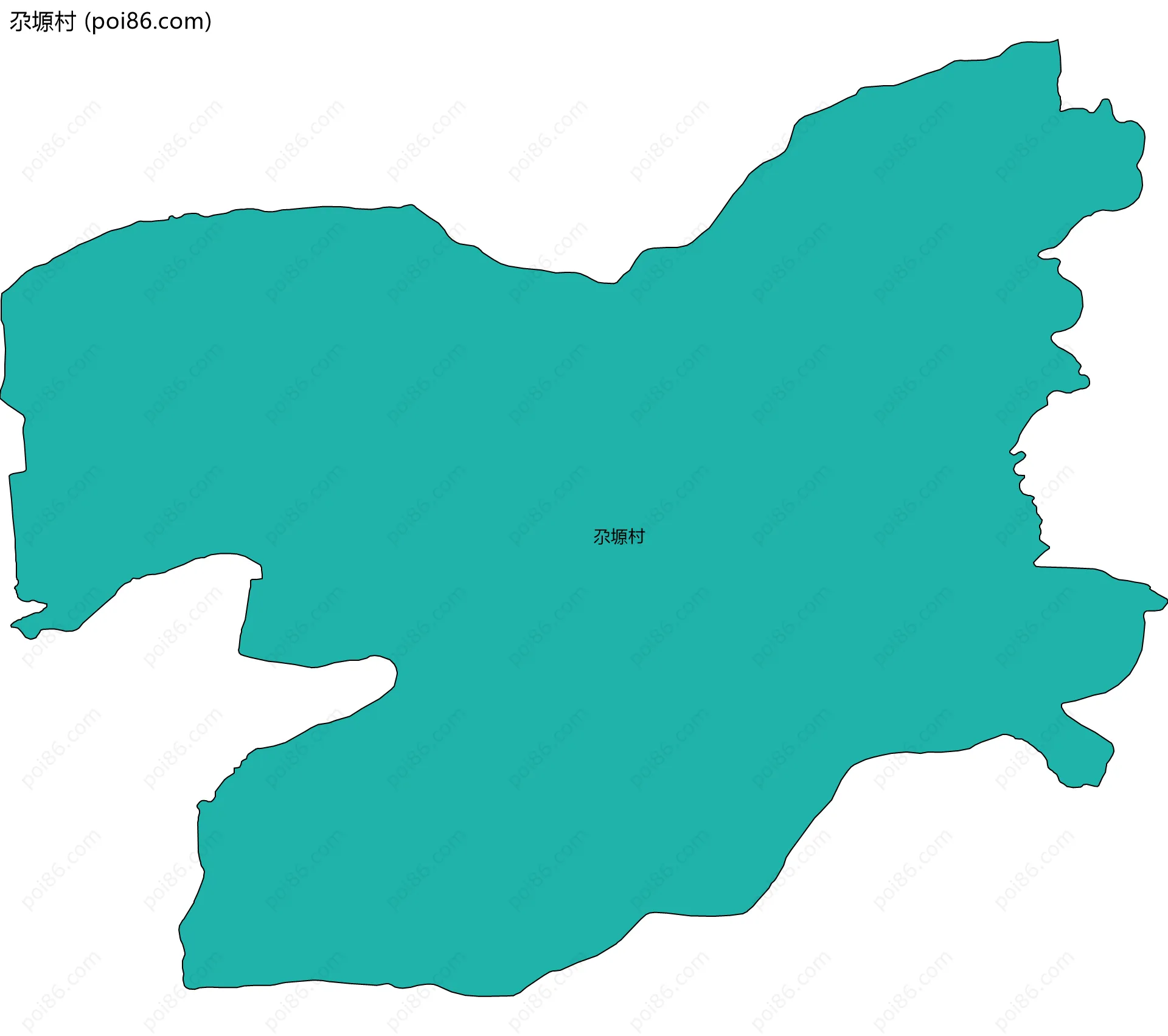 尕塬村边界地图