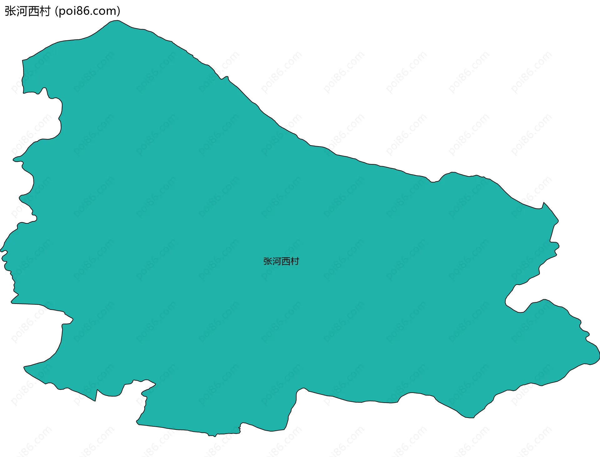 张河西村边界地图