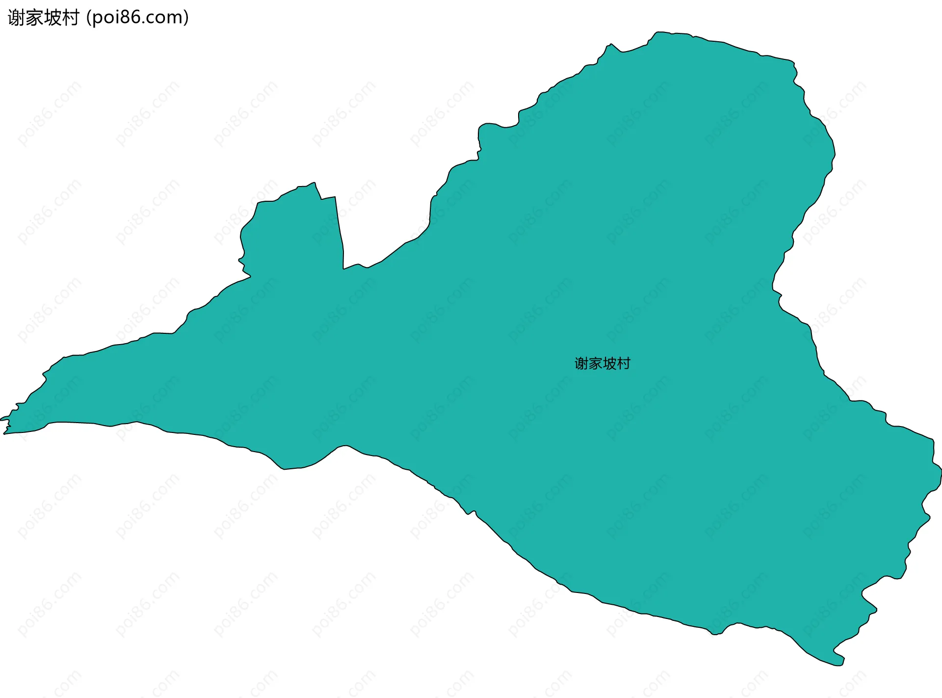 谢家坡村边界地图