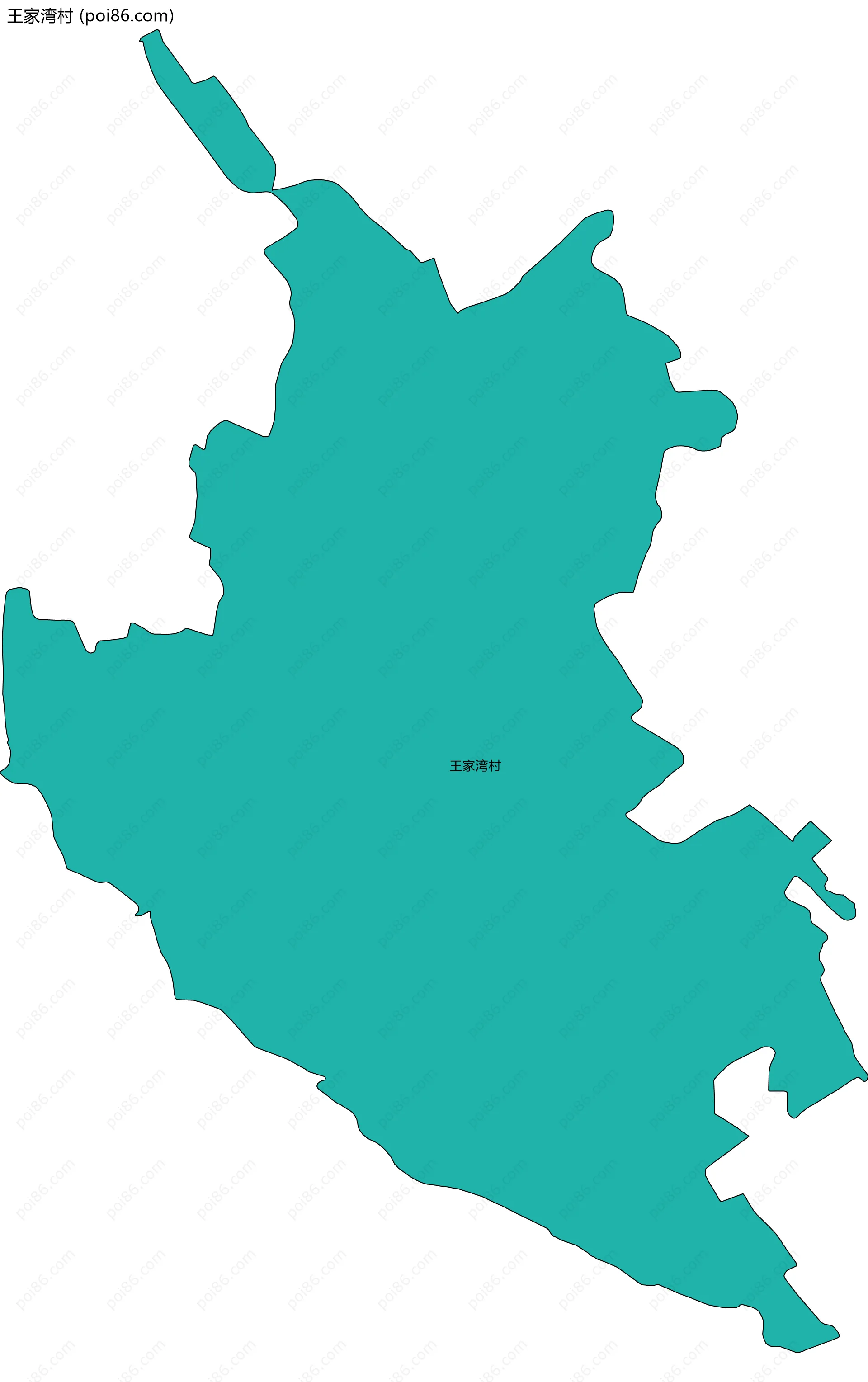 王家湾村边界地图