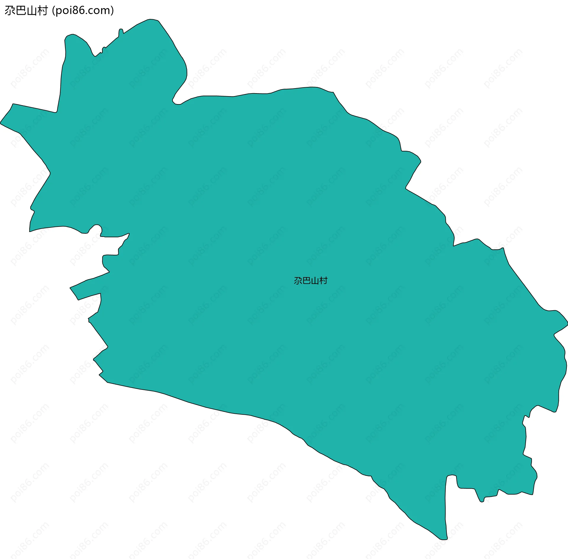 尕巴山村边界地图