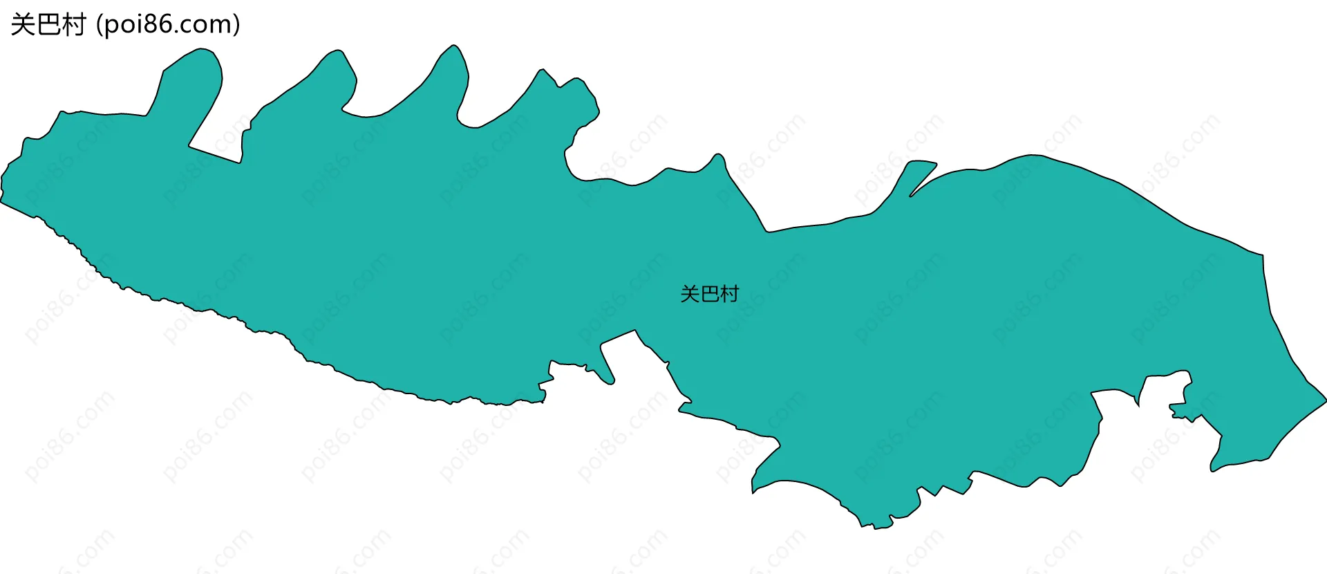 关巴村边界地图