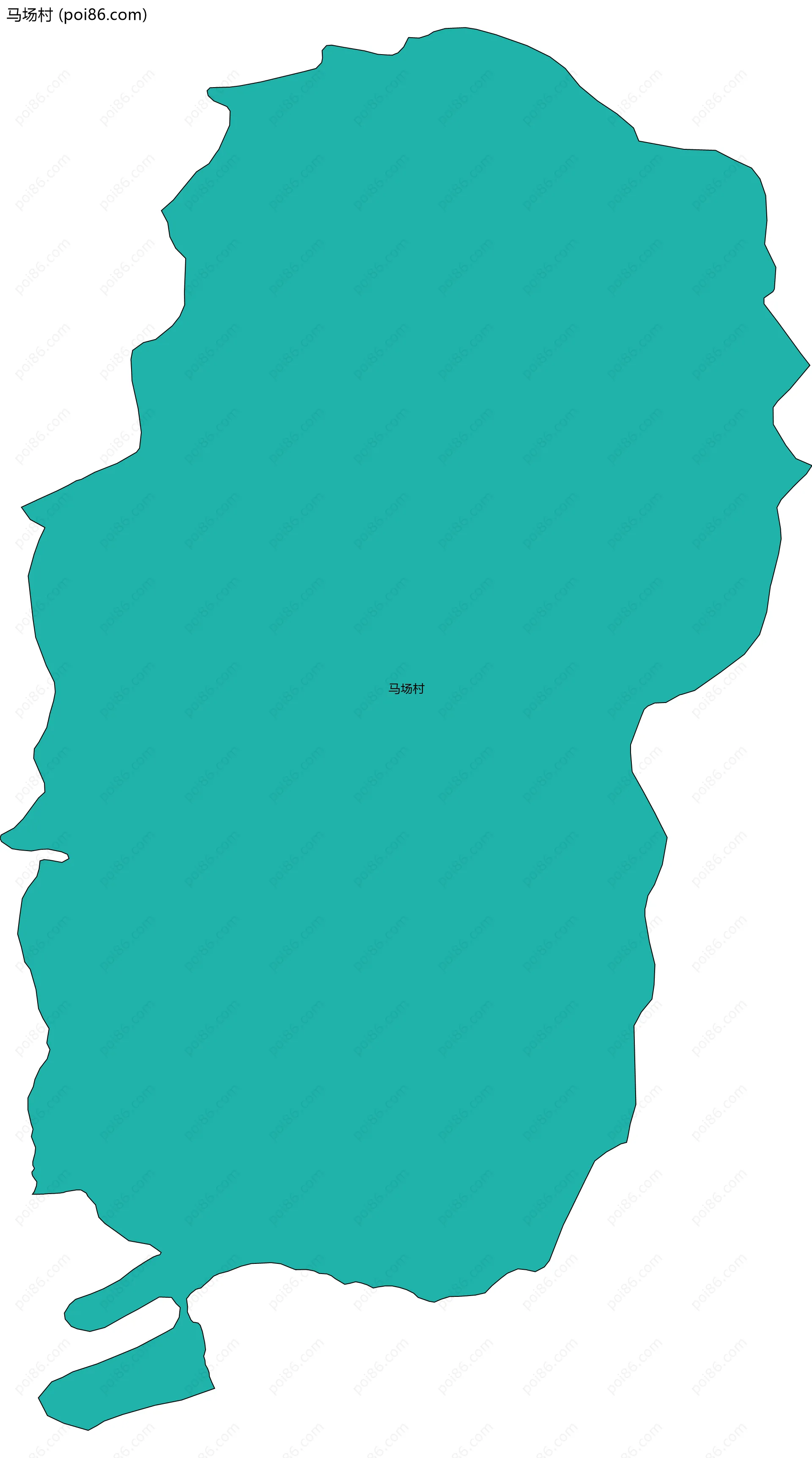 马场村边界地图