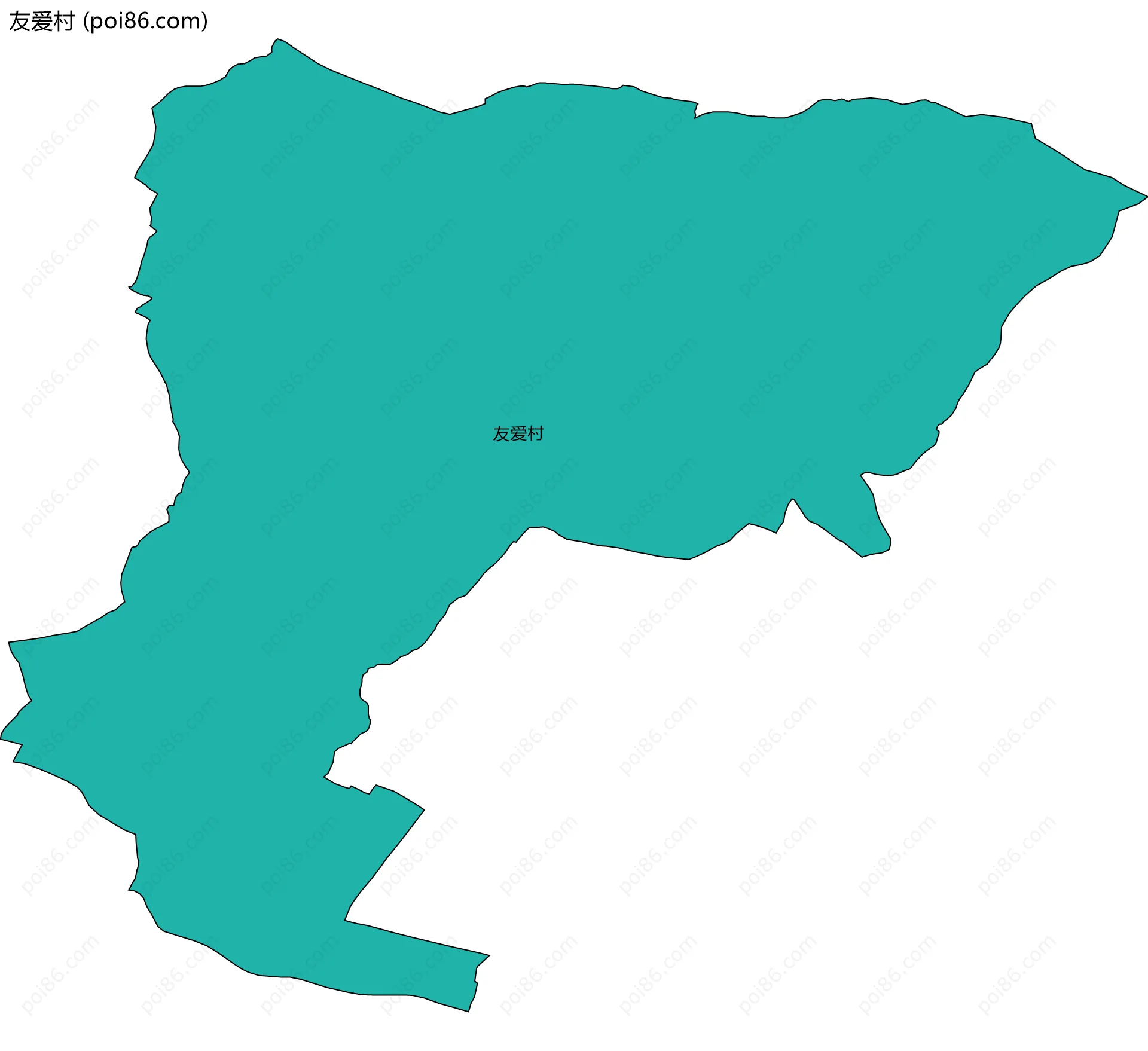 友爱村边界地图
