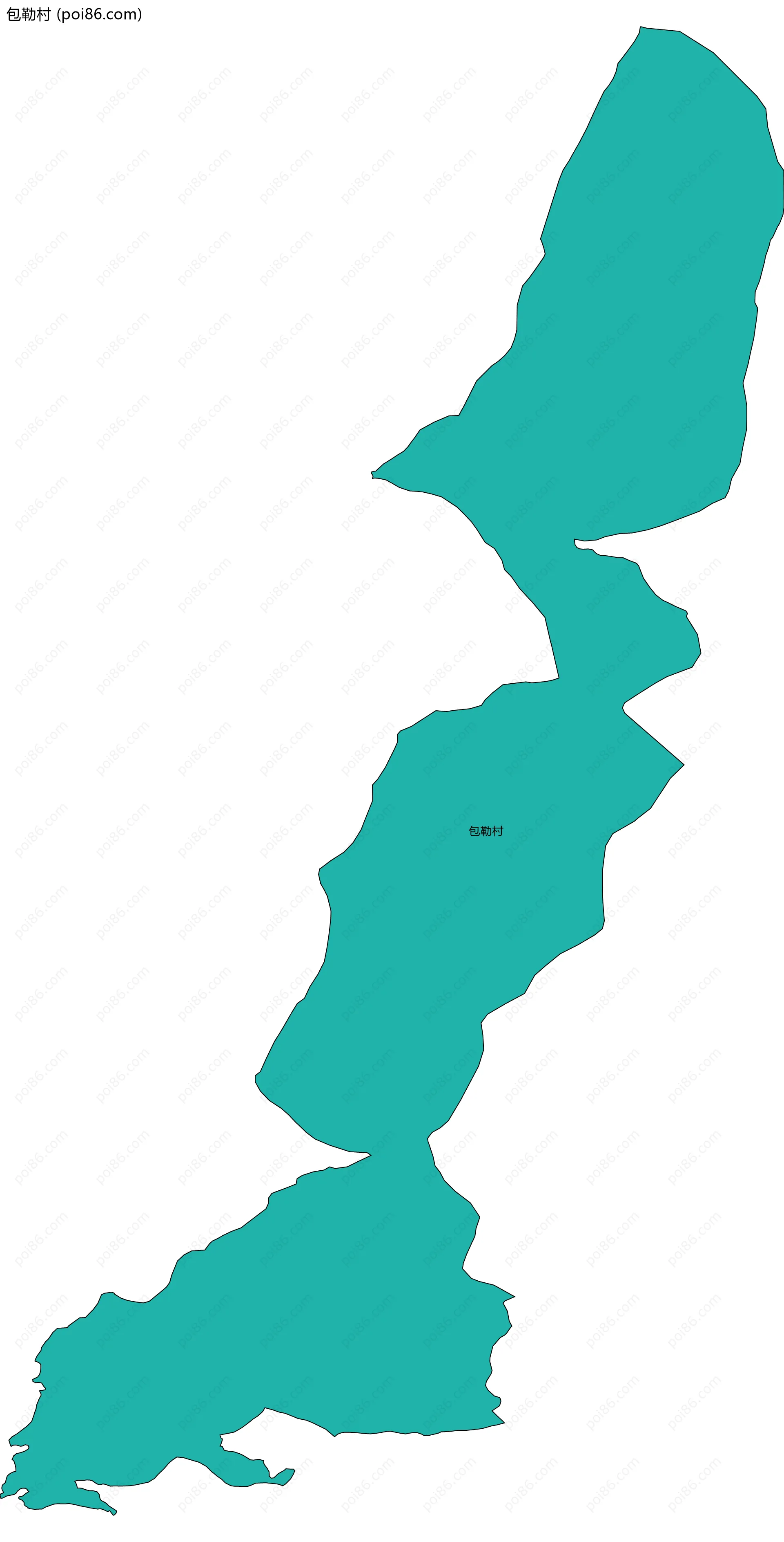 包勒村边界地图