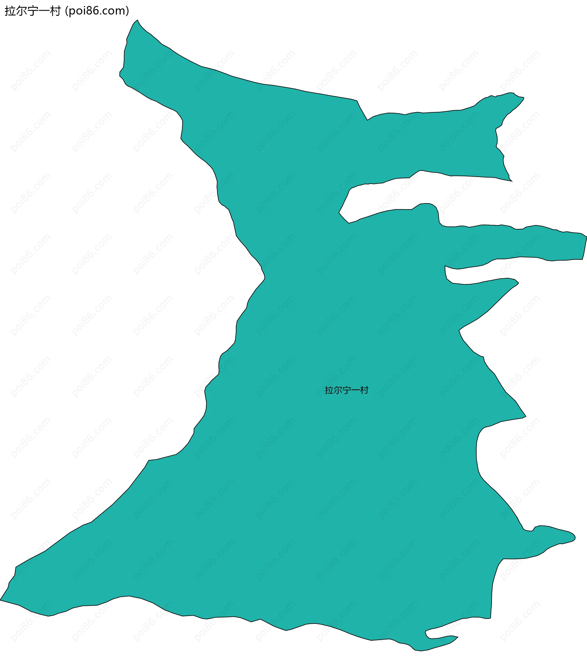 拉尔宁一村边界地图