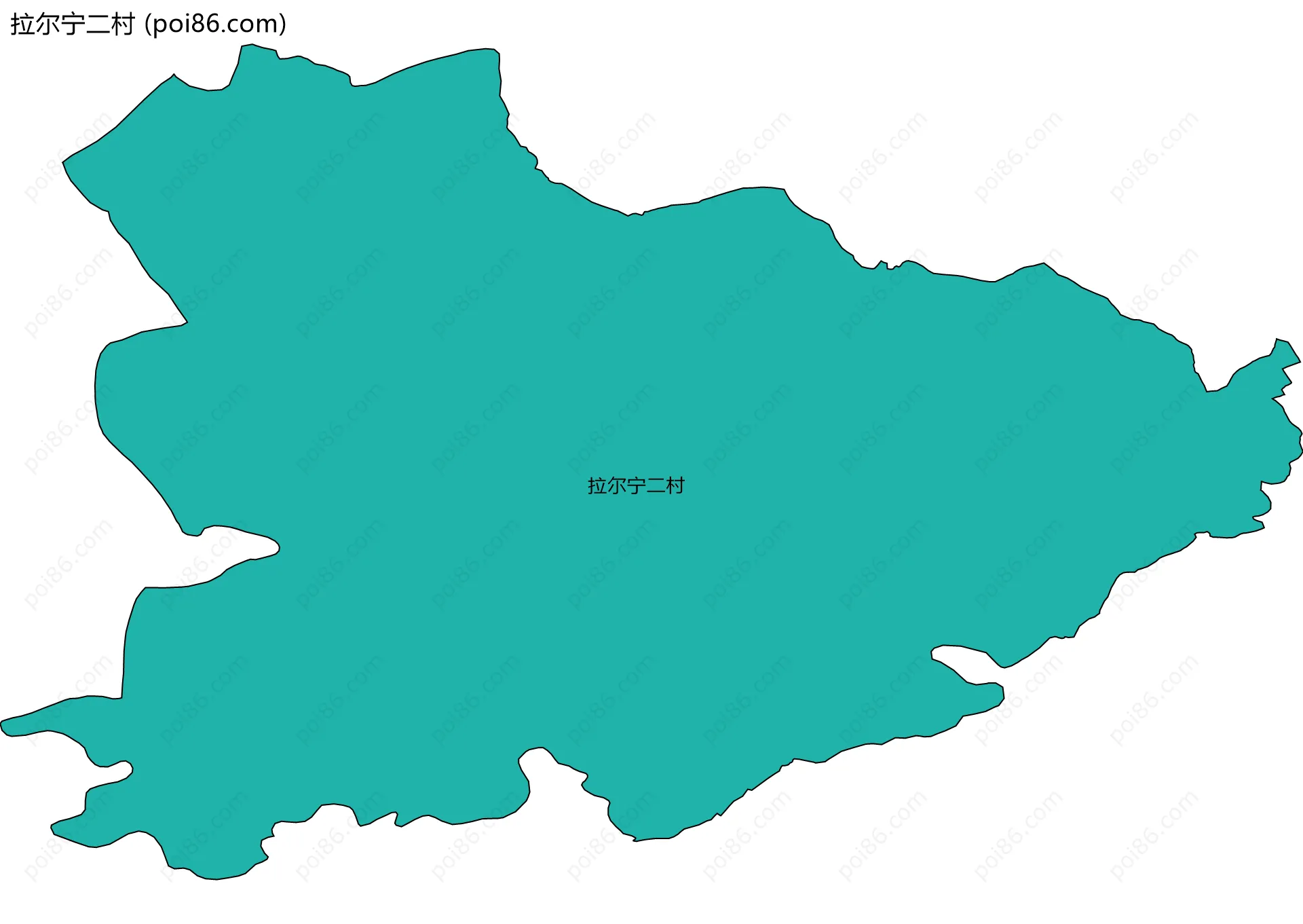 拉尔宁二村边界地图