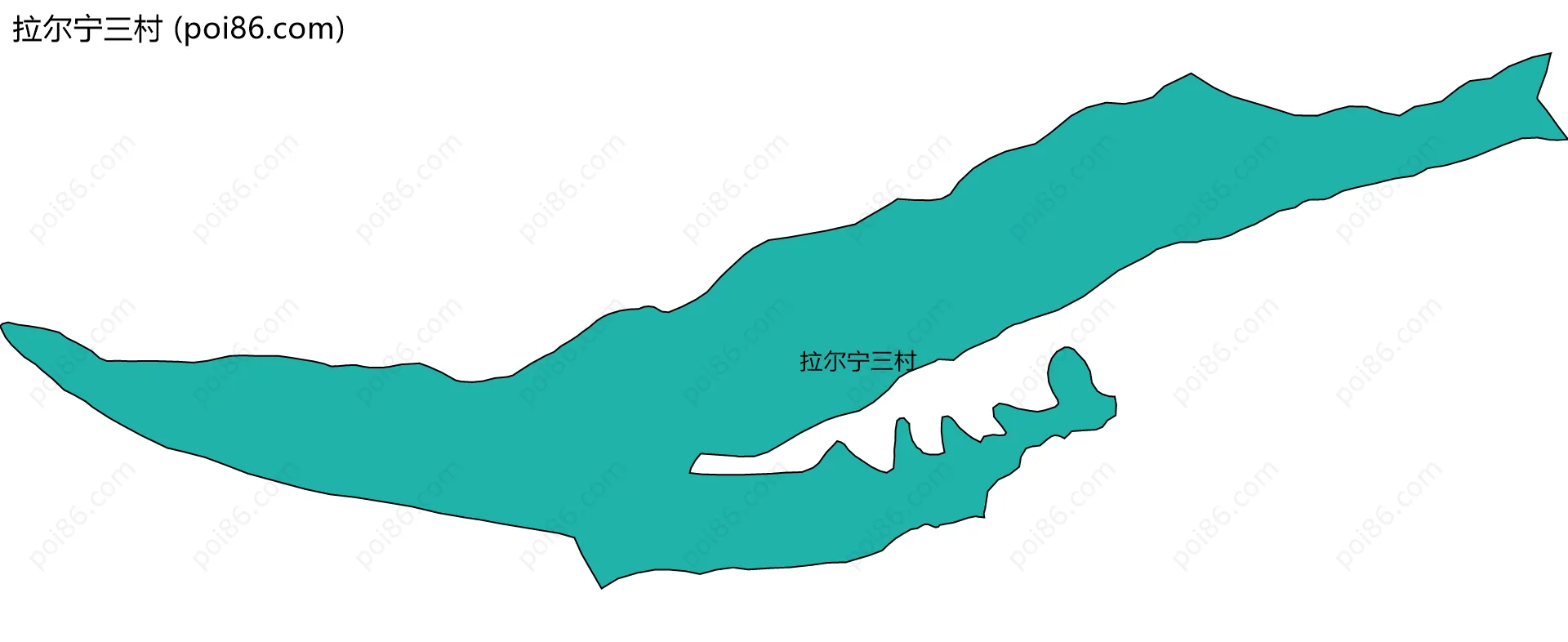 拉尔宁三村边界地图