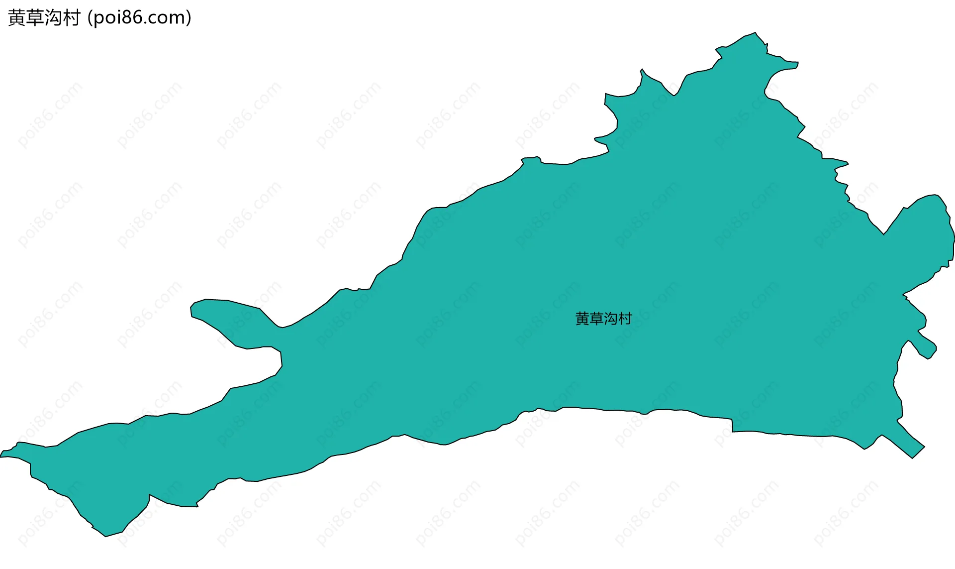 黄草沟村边界地图