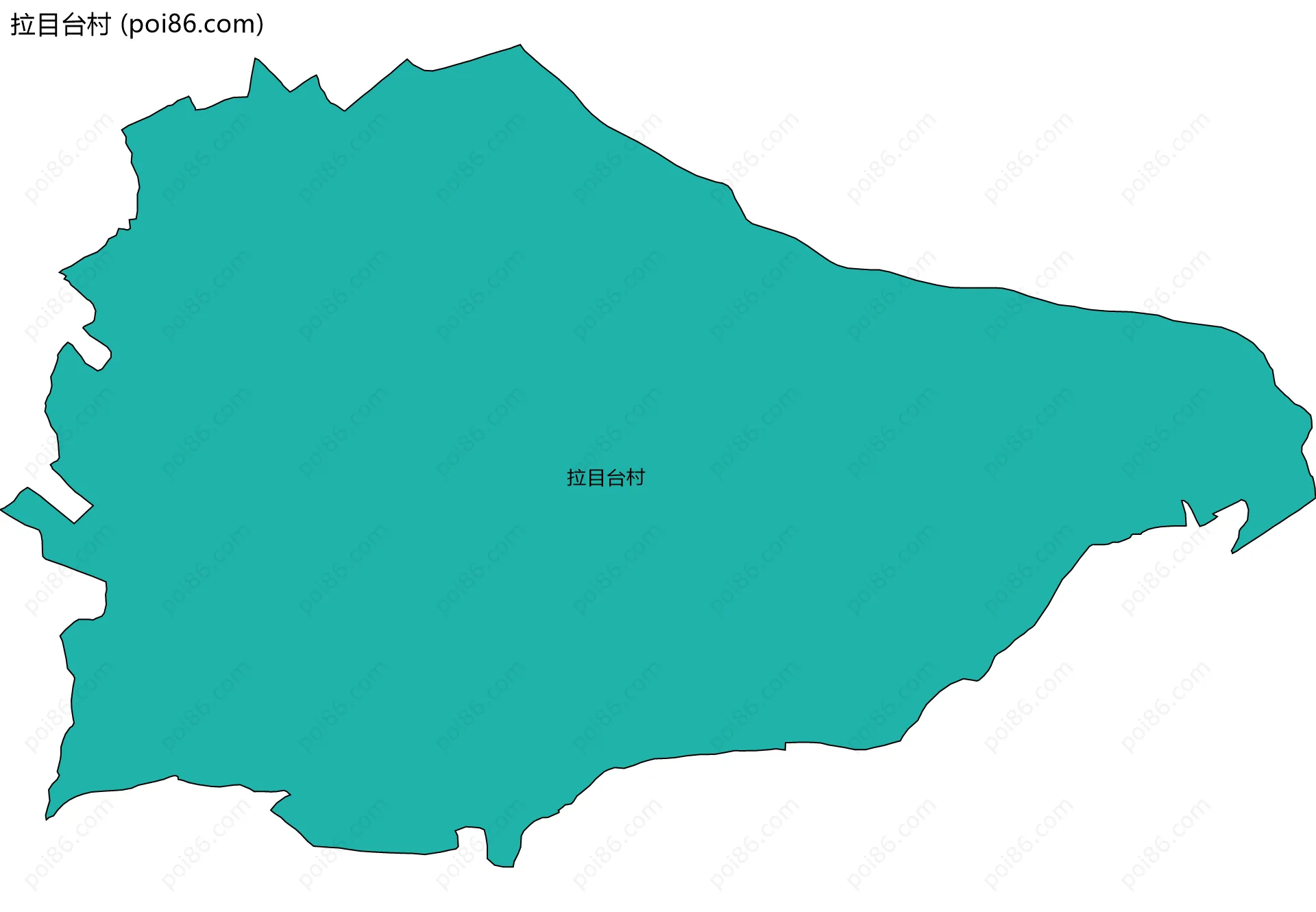 拉目台村边界地图