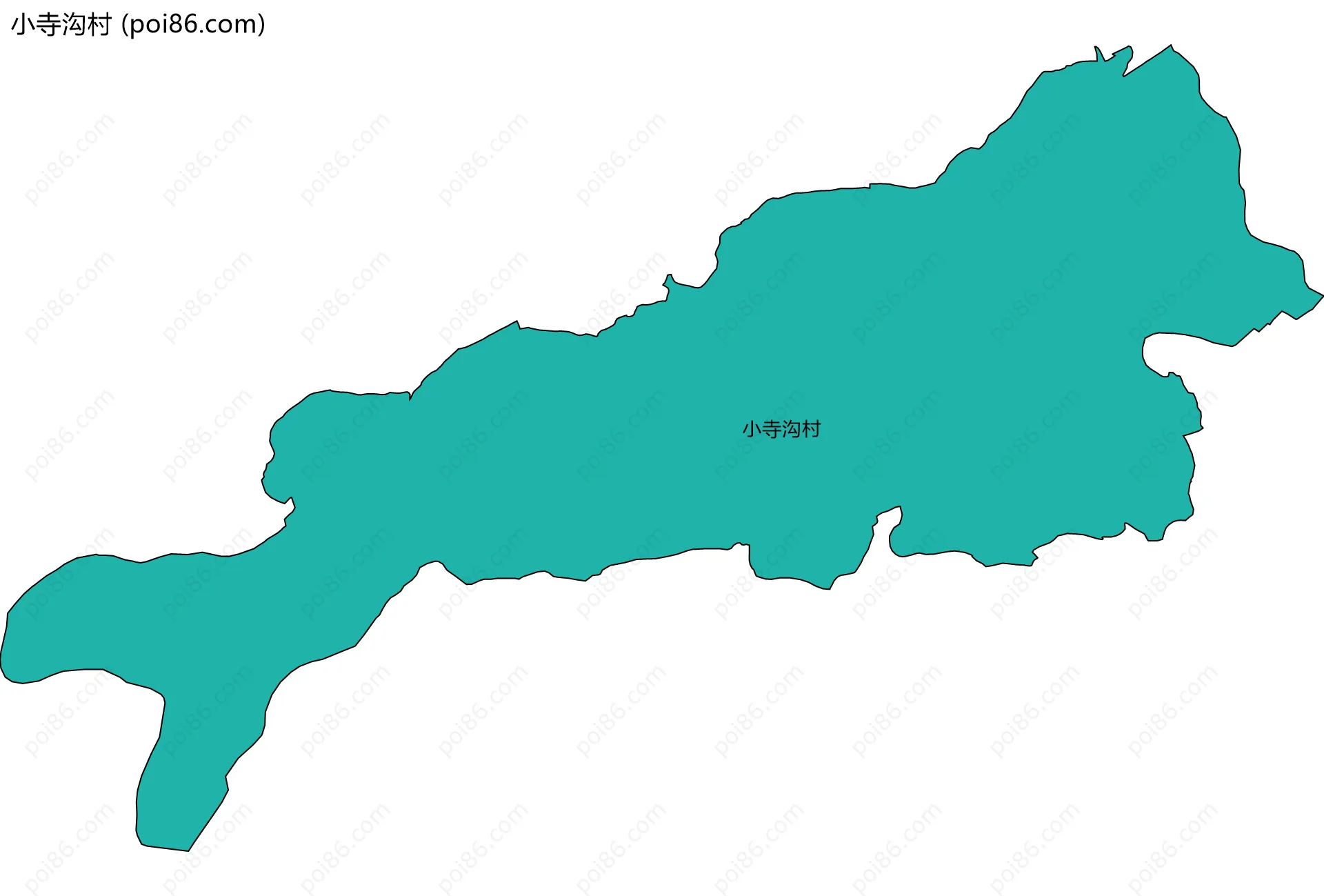 小寺沟村边界地图