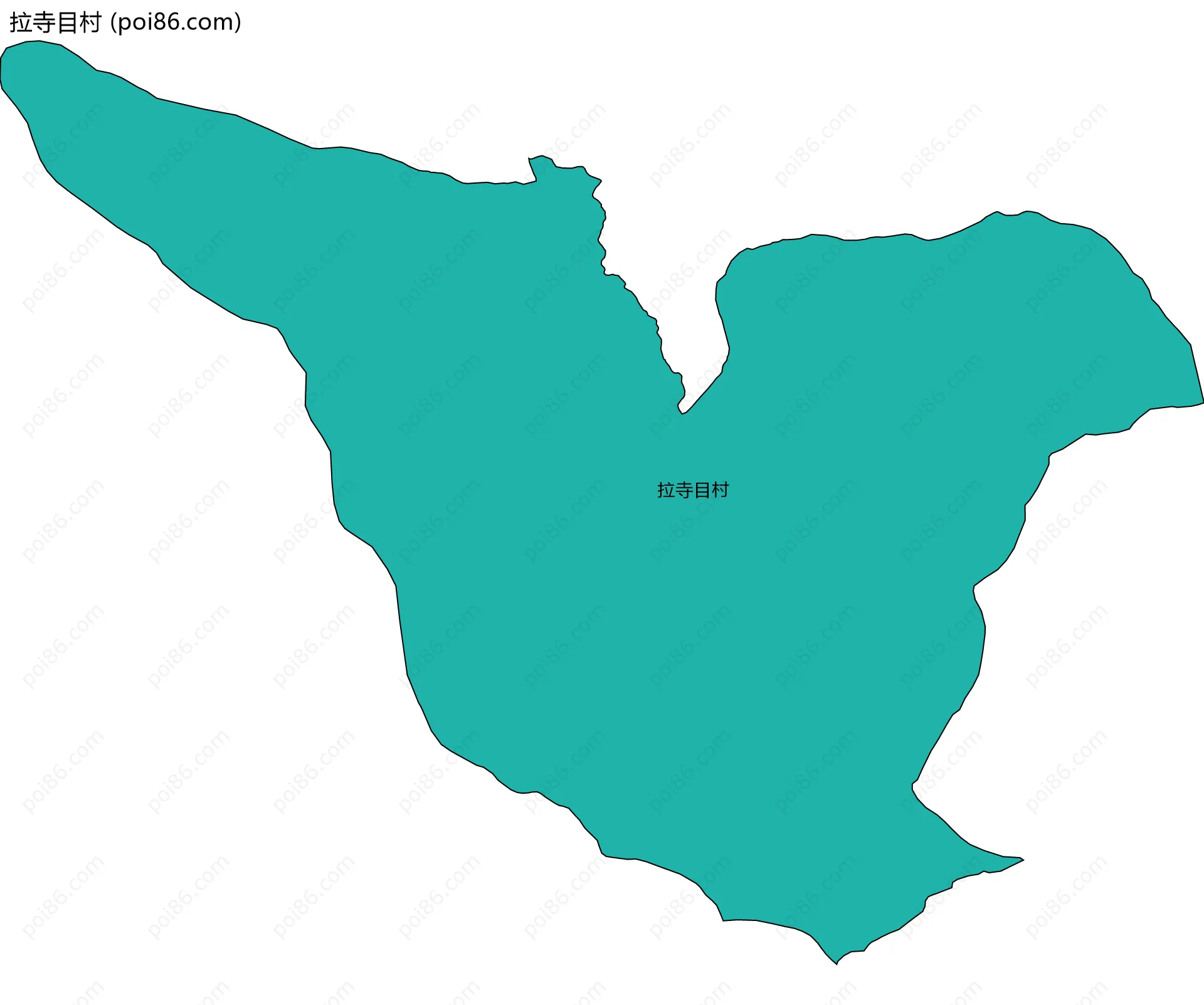 拉寺目村边界地图