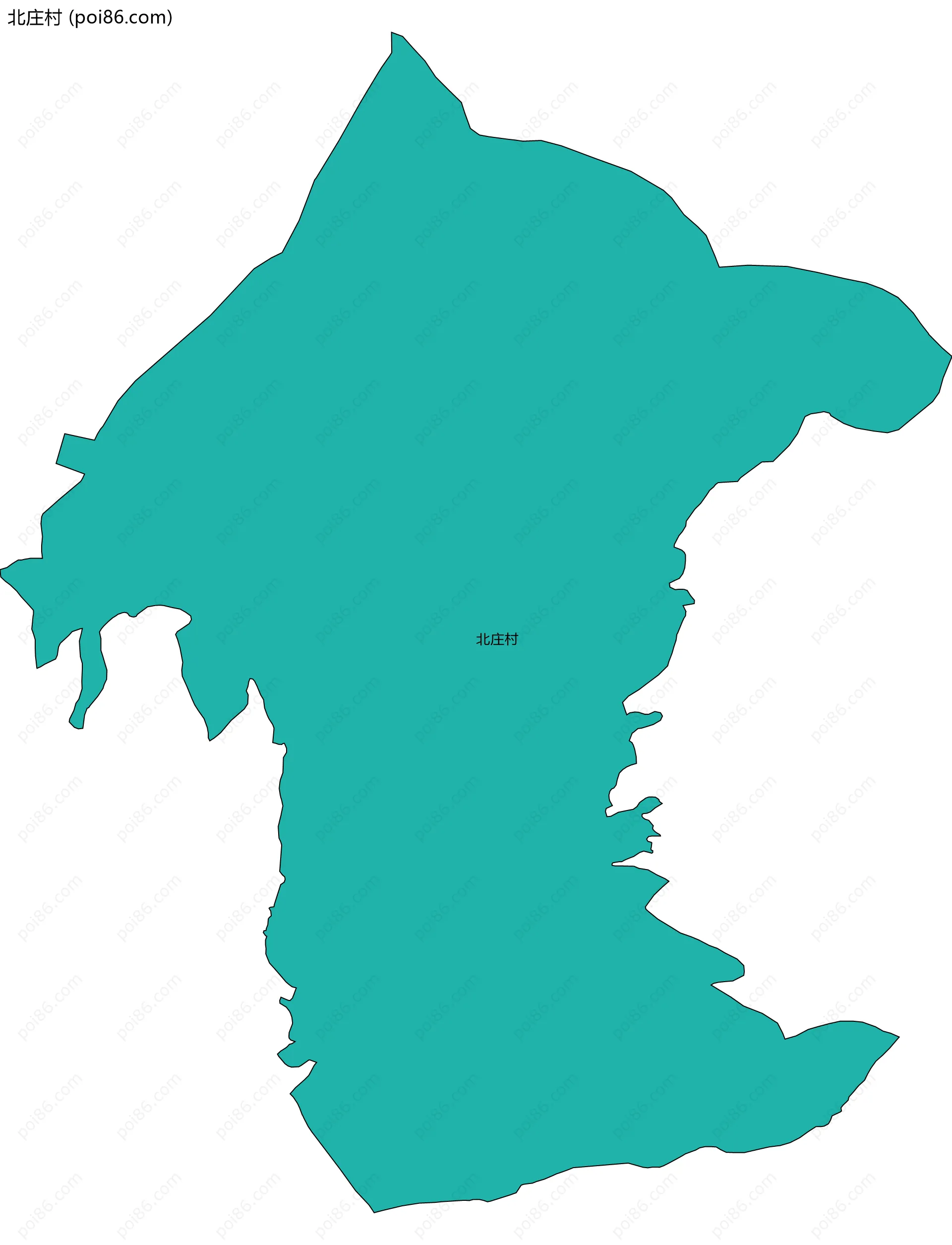 北庄村边界地图