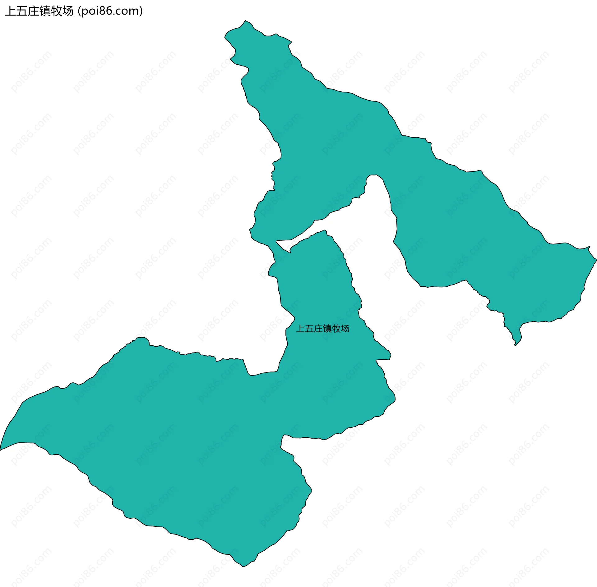 上五庄镇牧场边界地图