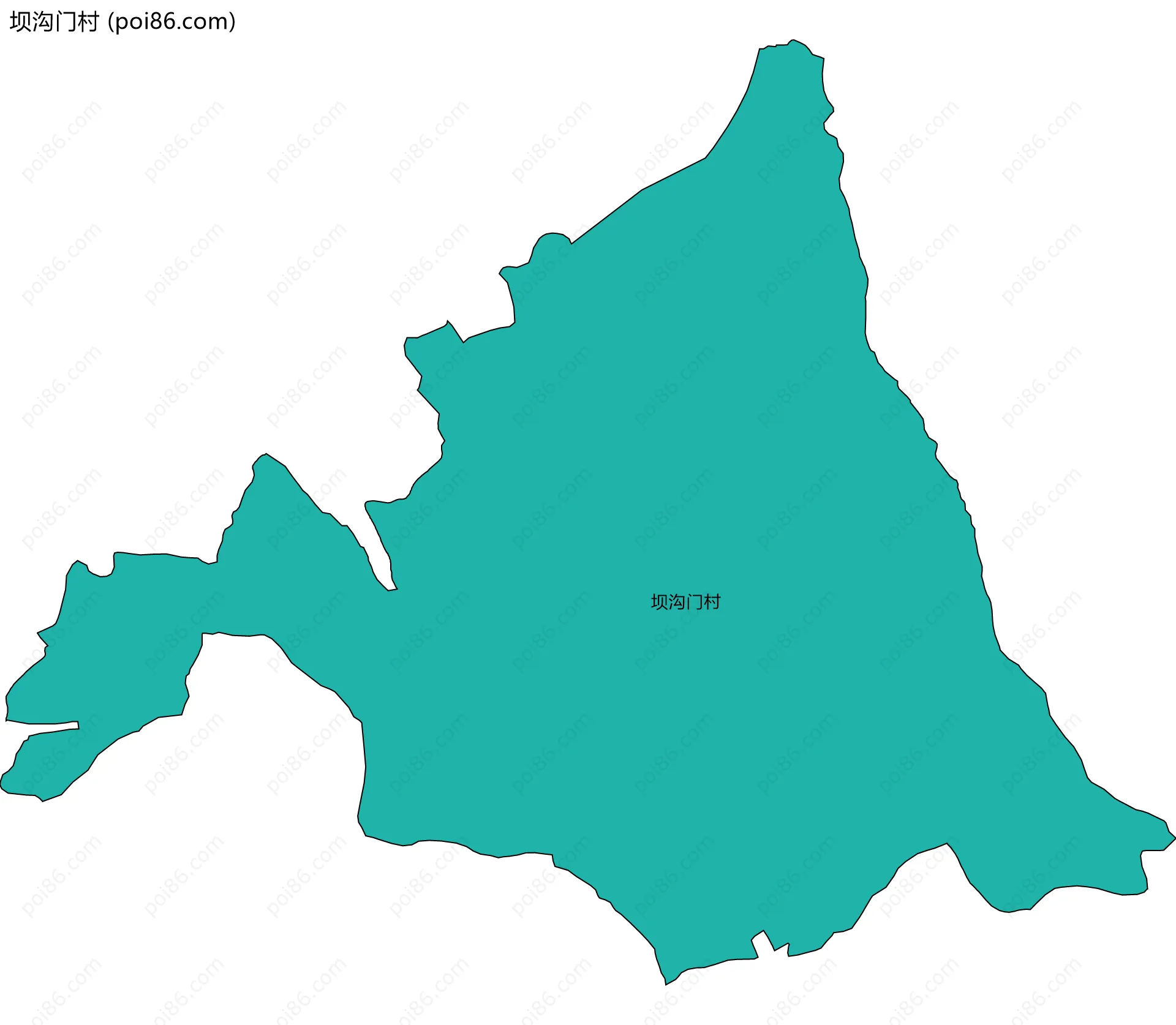 坝沟门村边界地图