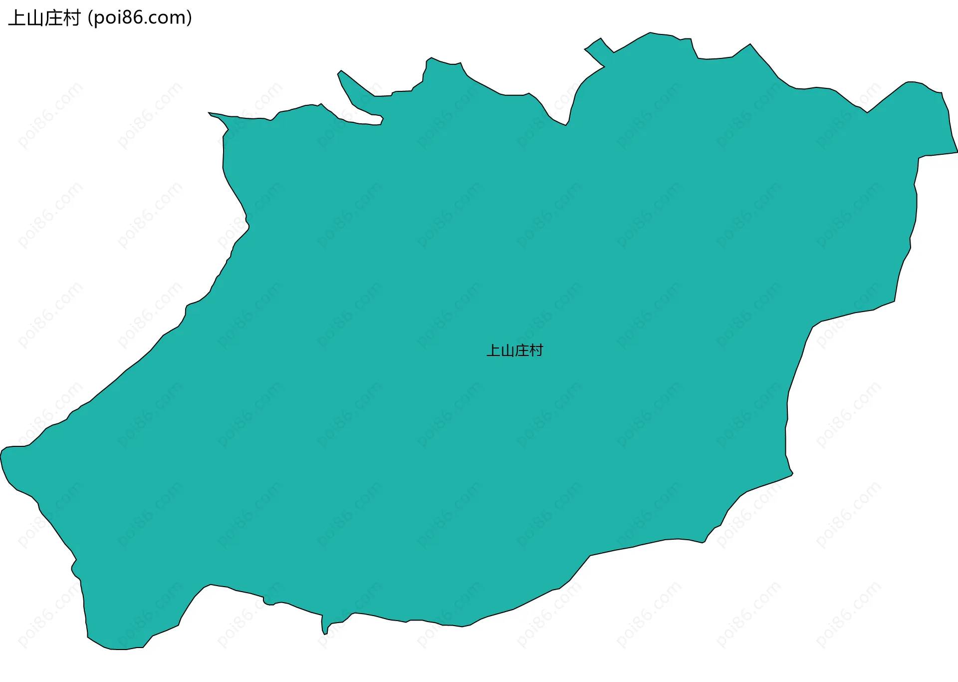 上山庄村边界地图