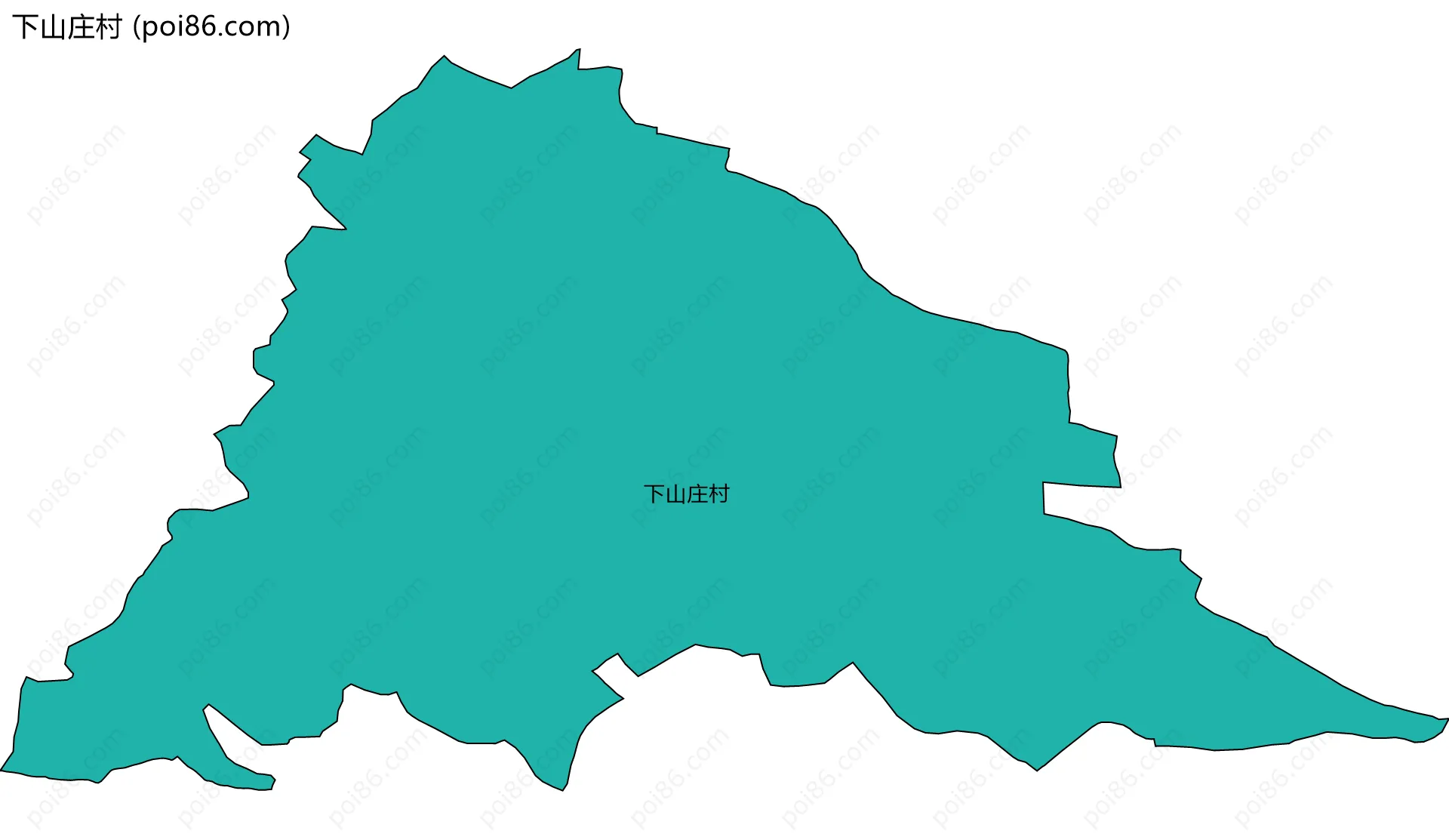 下山庄村边界地图