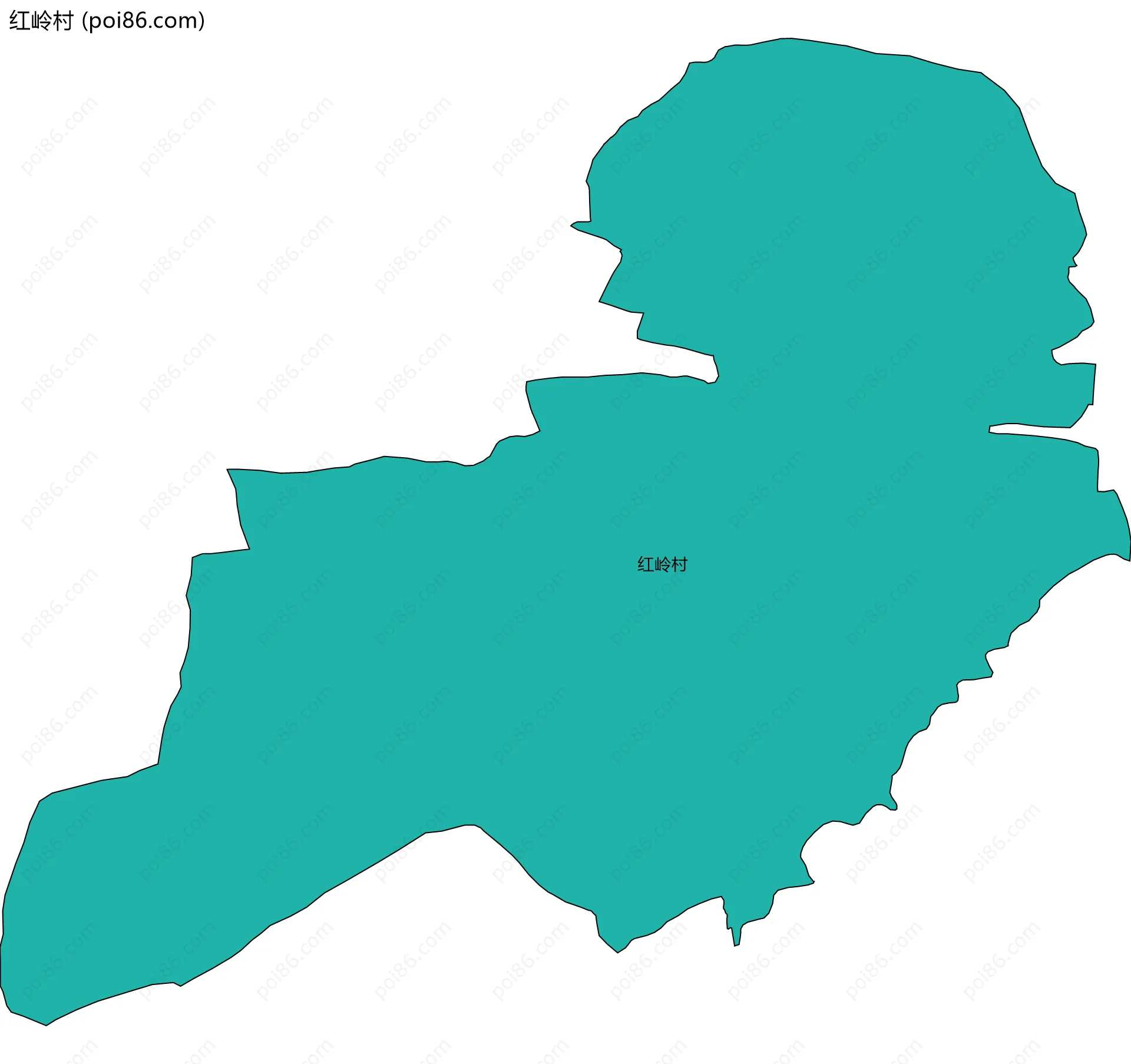 红岭村边界地图