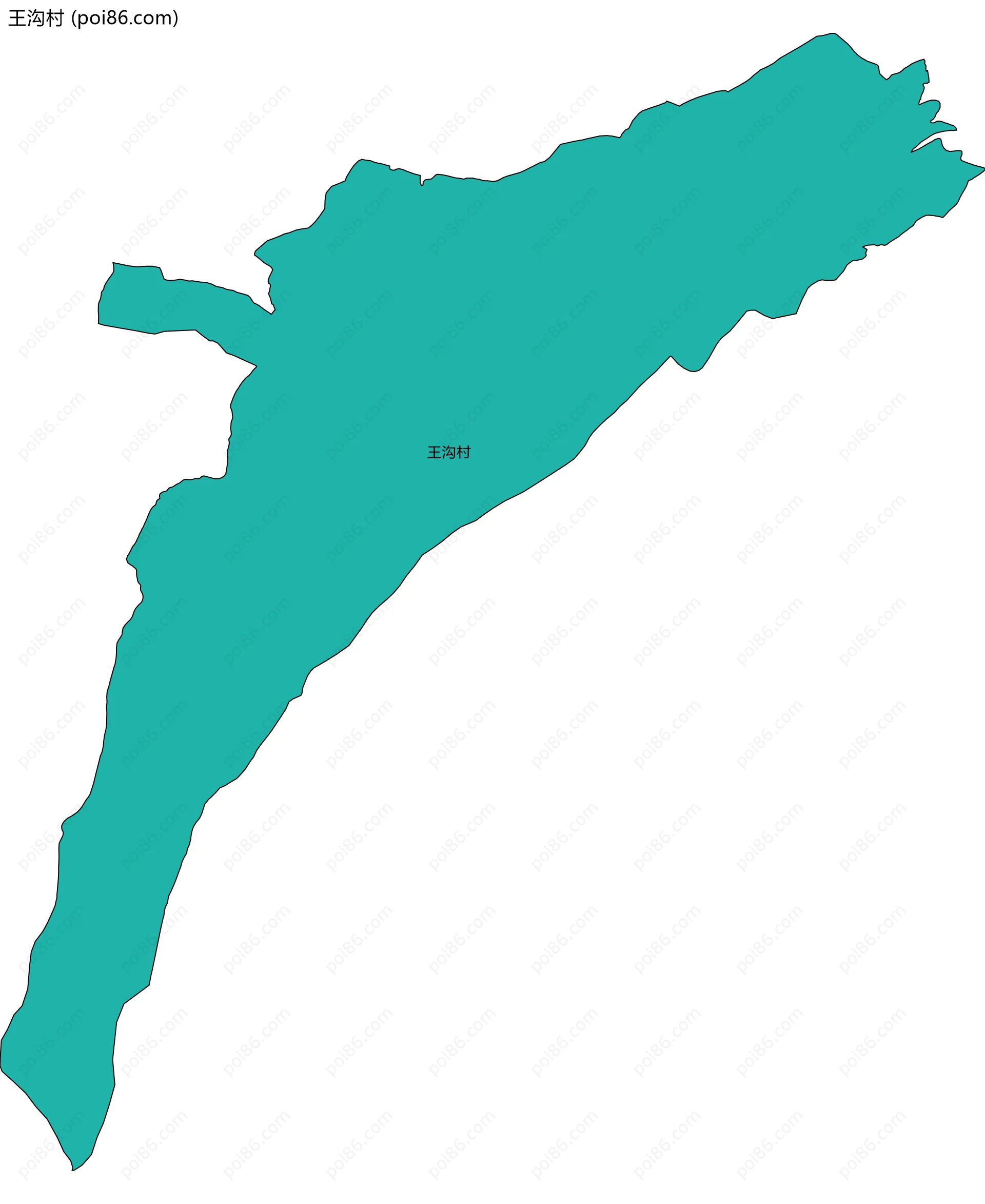 王沟村边界地图