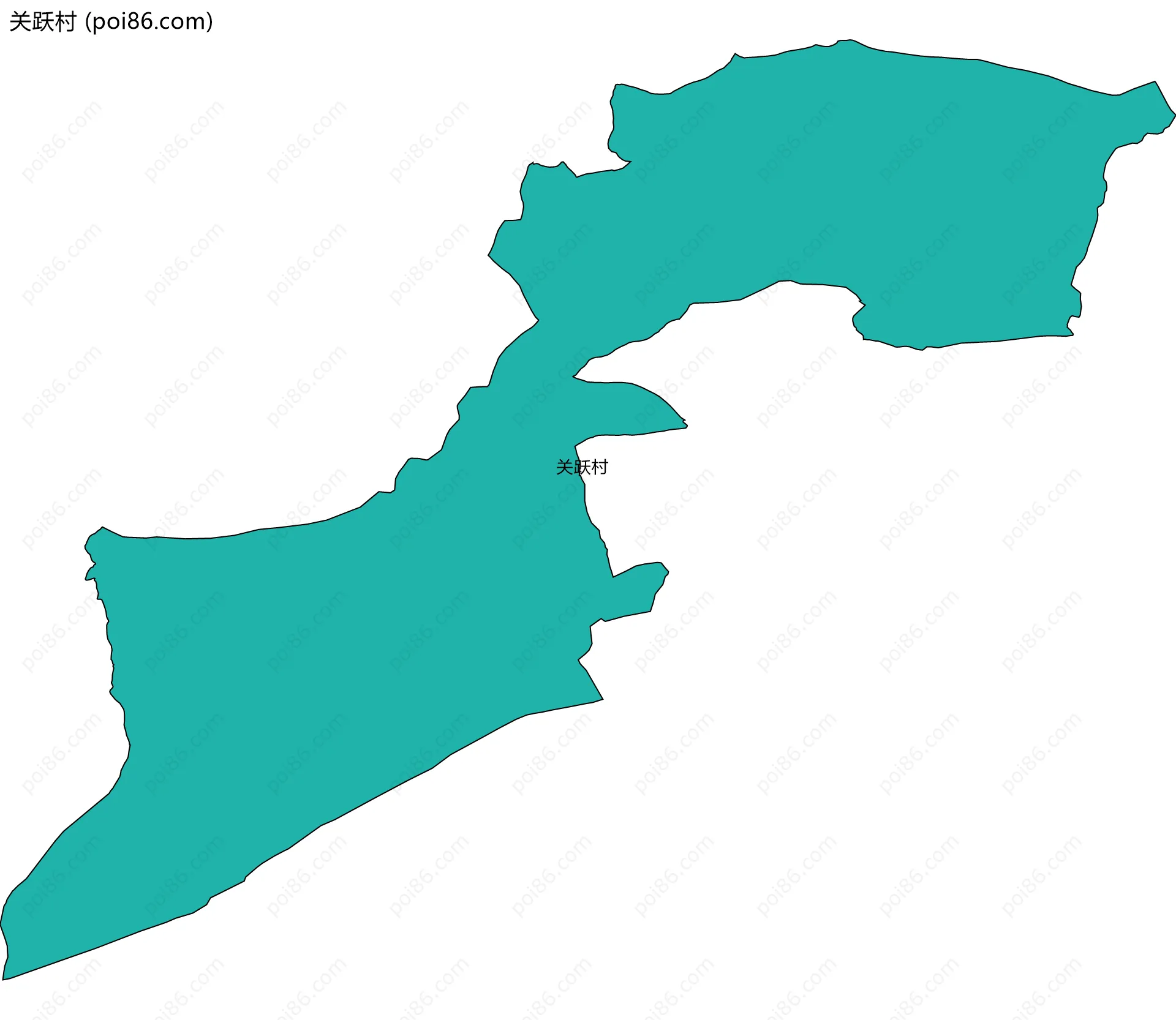 关跃村边界地图