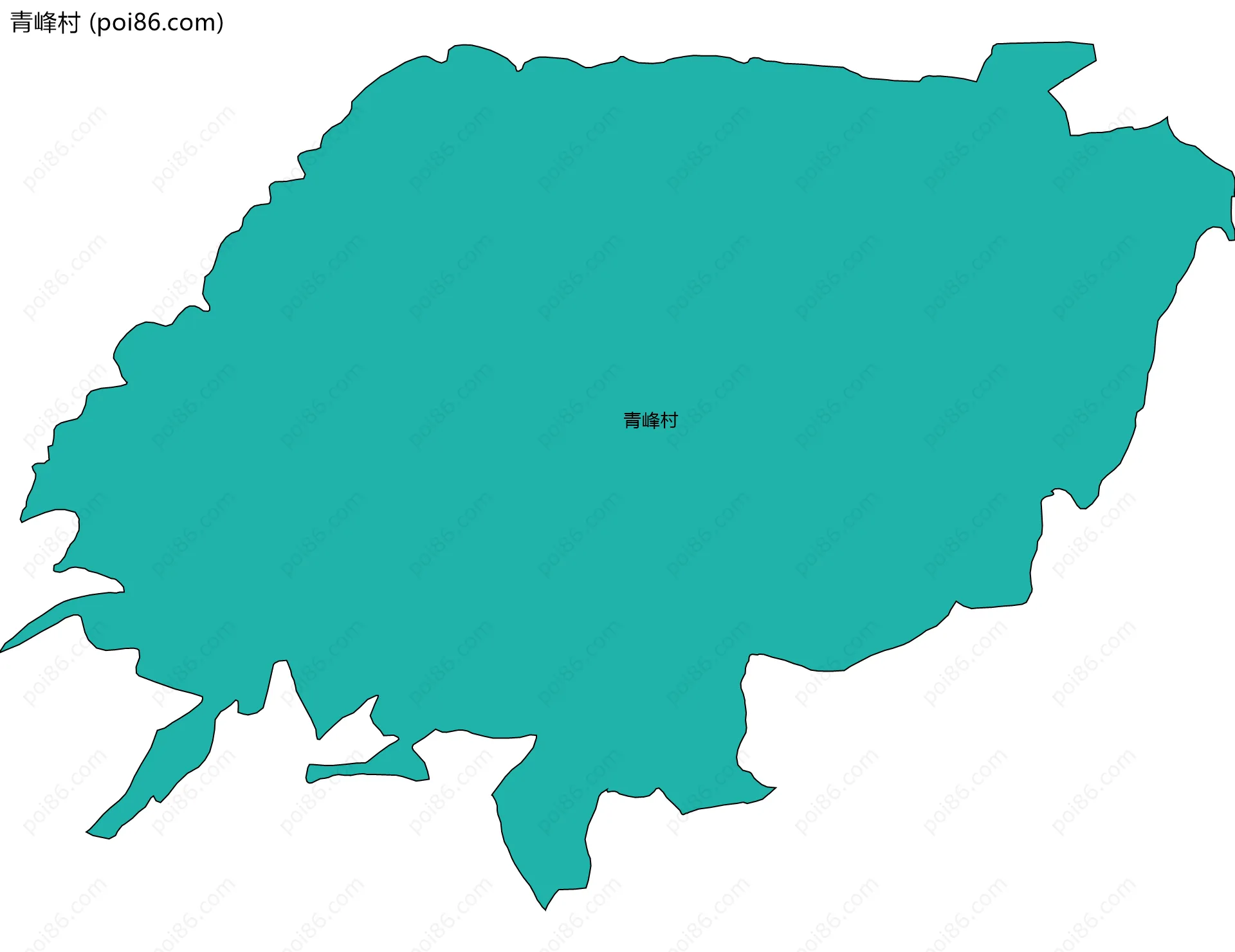 青峰村边界地图
