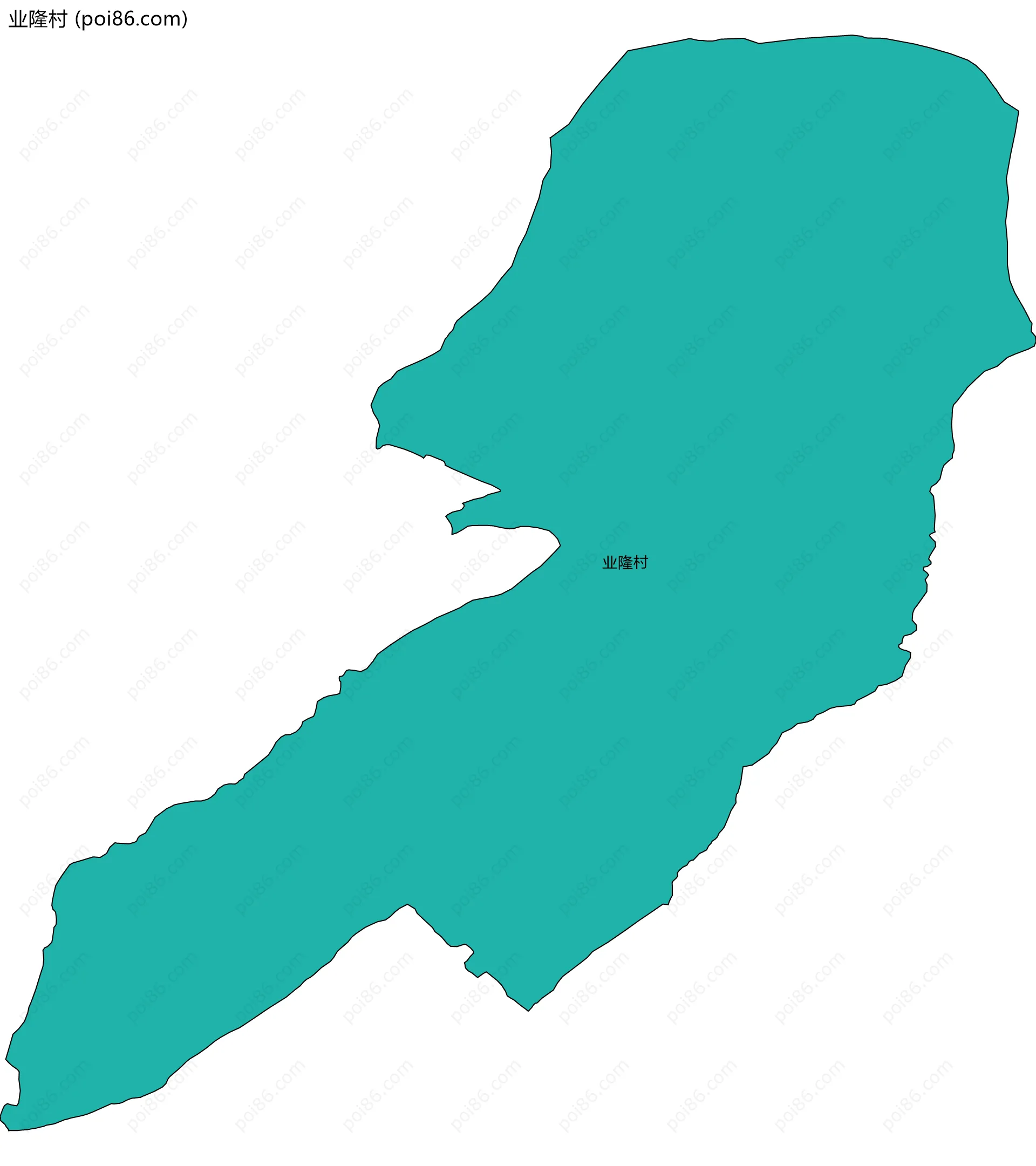 业隆村边界地图