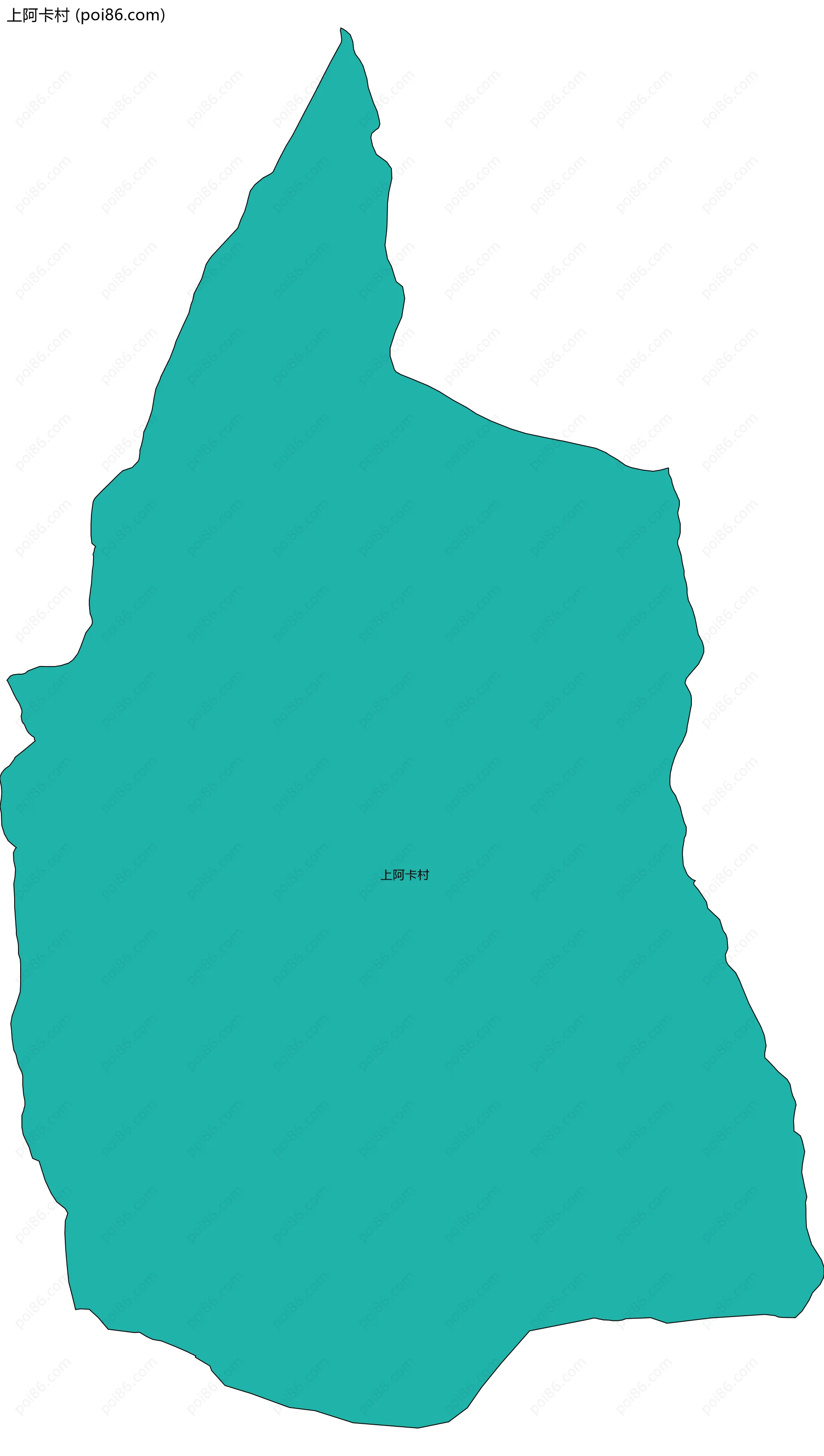 上阿卡村边界地图