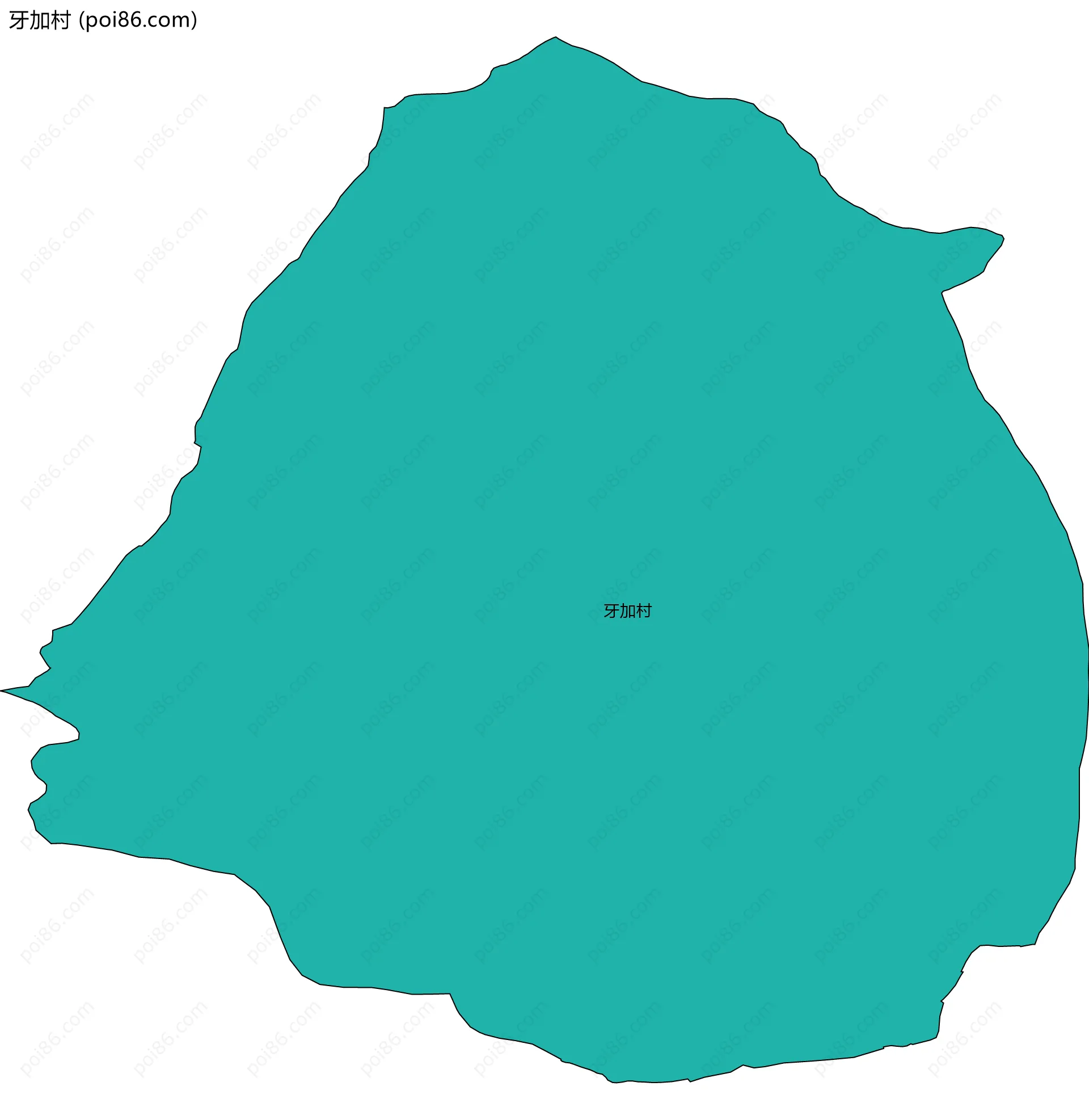 牙加村边界地图