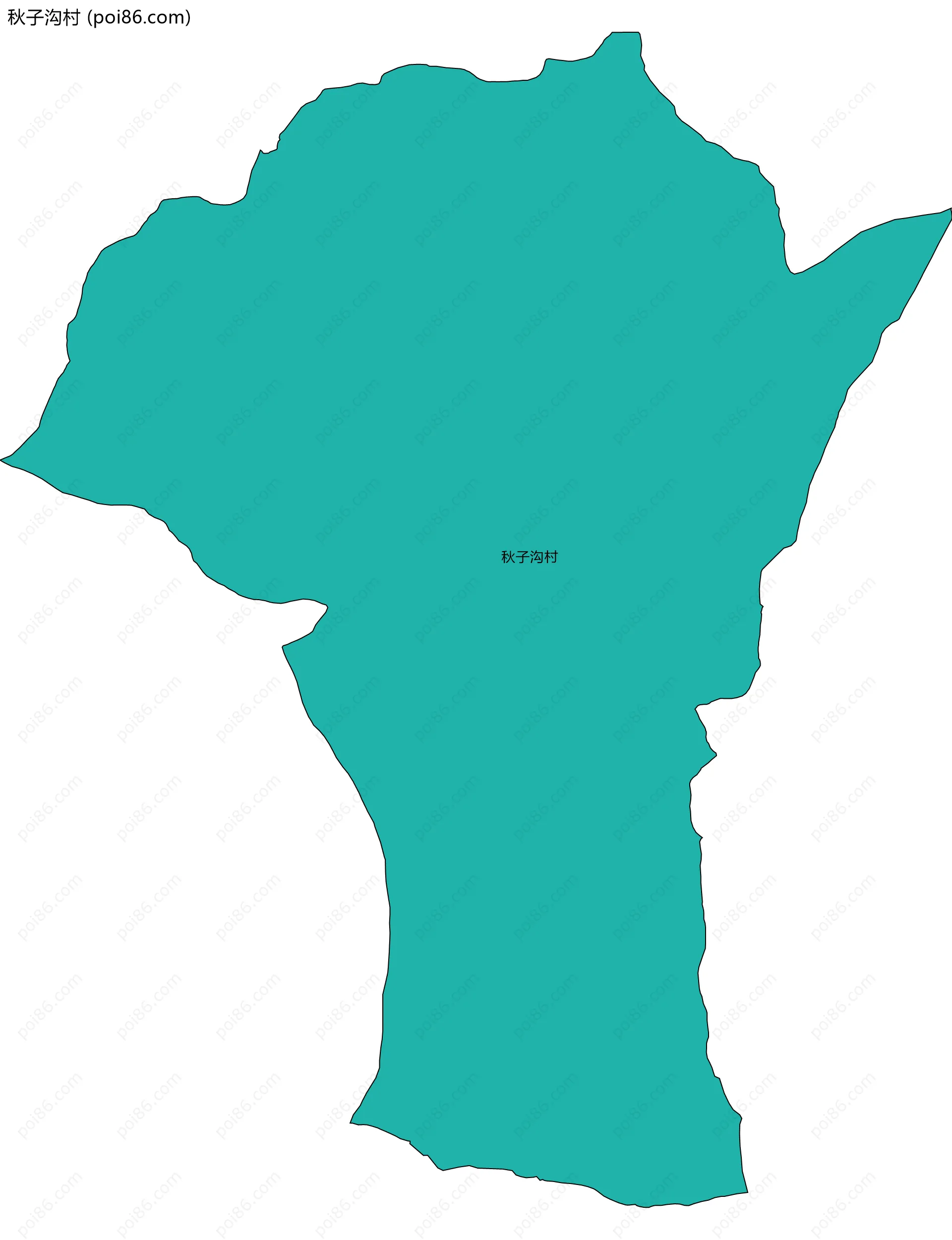 秋子沟村边界地图