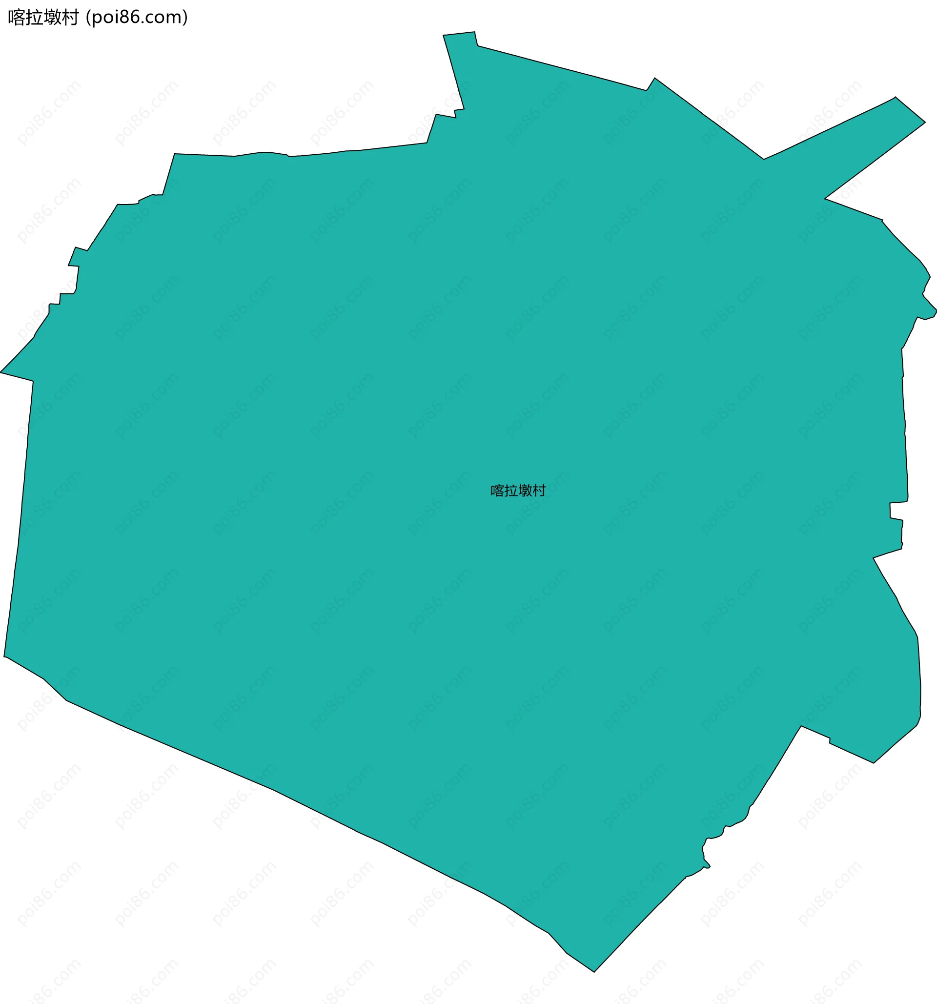 喀拉墩村边界地图